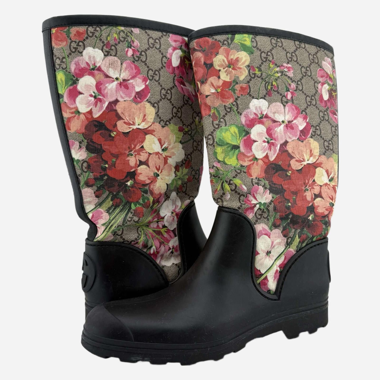 Gucci Gucci Floral Bloom Rubber Rain Boots 36EU Used No Box Size US 6 / EU 39 - 1 Thumbnail