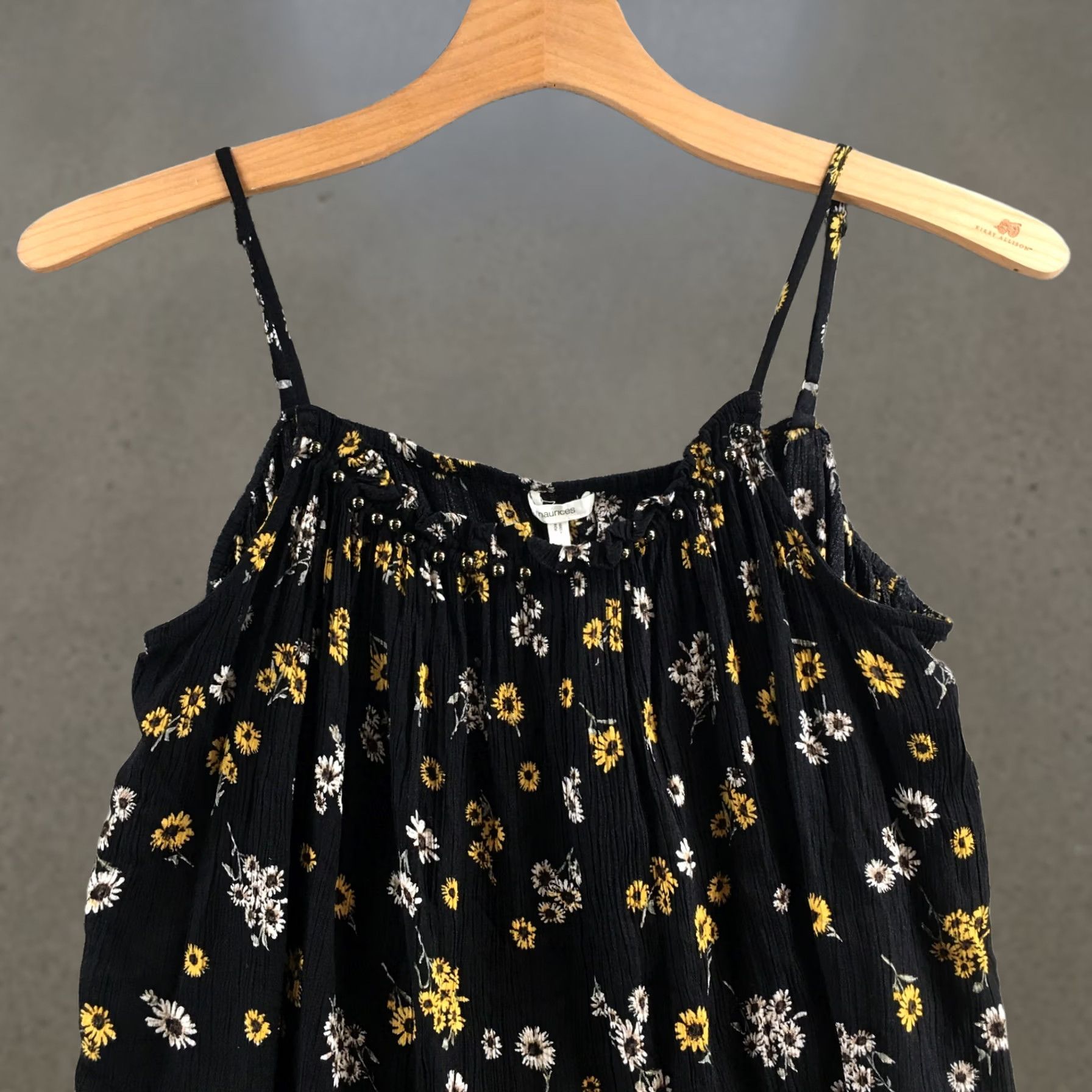 Vintage Maurices Sleeveless Top Womens XL Black Floral Print Rayon Casual Pullover NEW Size XL / US 12-14 / IT 48-50 - 1 Thumbnail