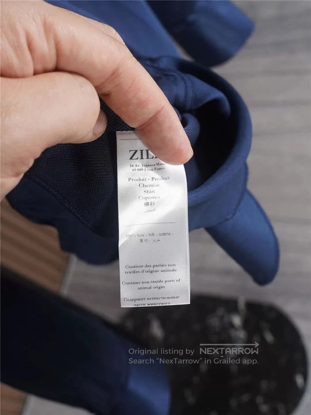 Zilli Navy Silk Shirt by Zilli. Size US M / EU 48-50 / 2 - 8 Thumbnail