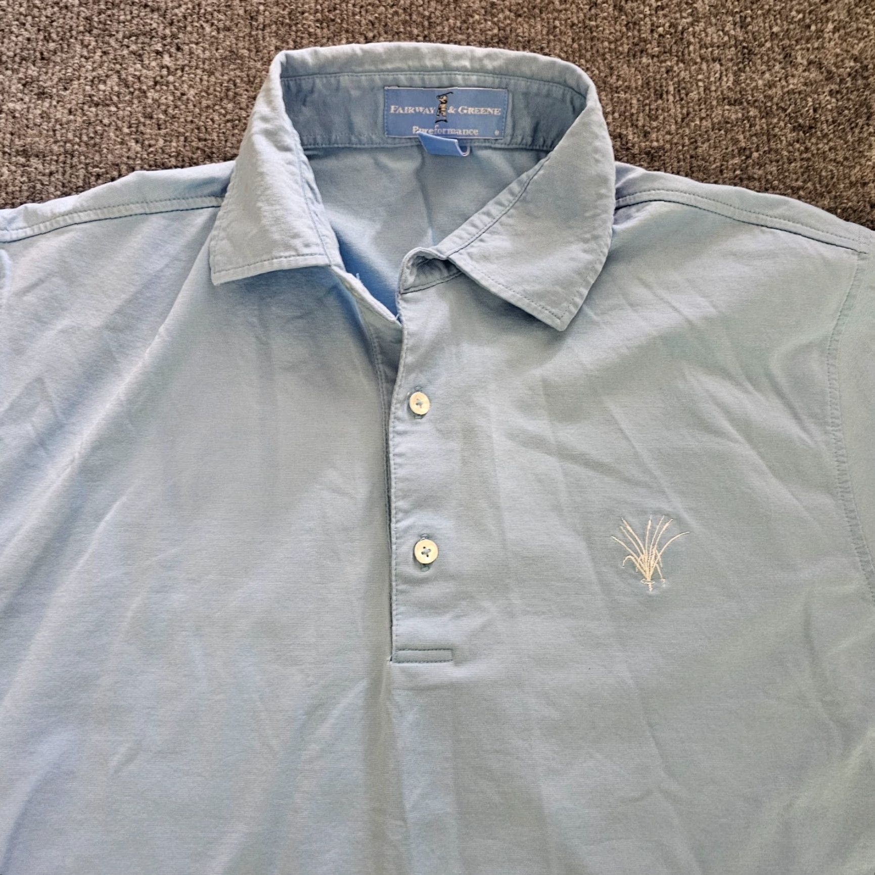 Vintage Fairway & Greene Polo Shirt Womens Medium Blue Short Sleeve Stretch Casual Golf Mens Size M / US 6-8 / IT 42-44 - 2 Thumbnail