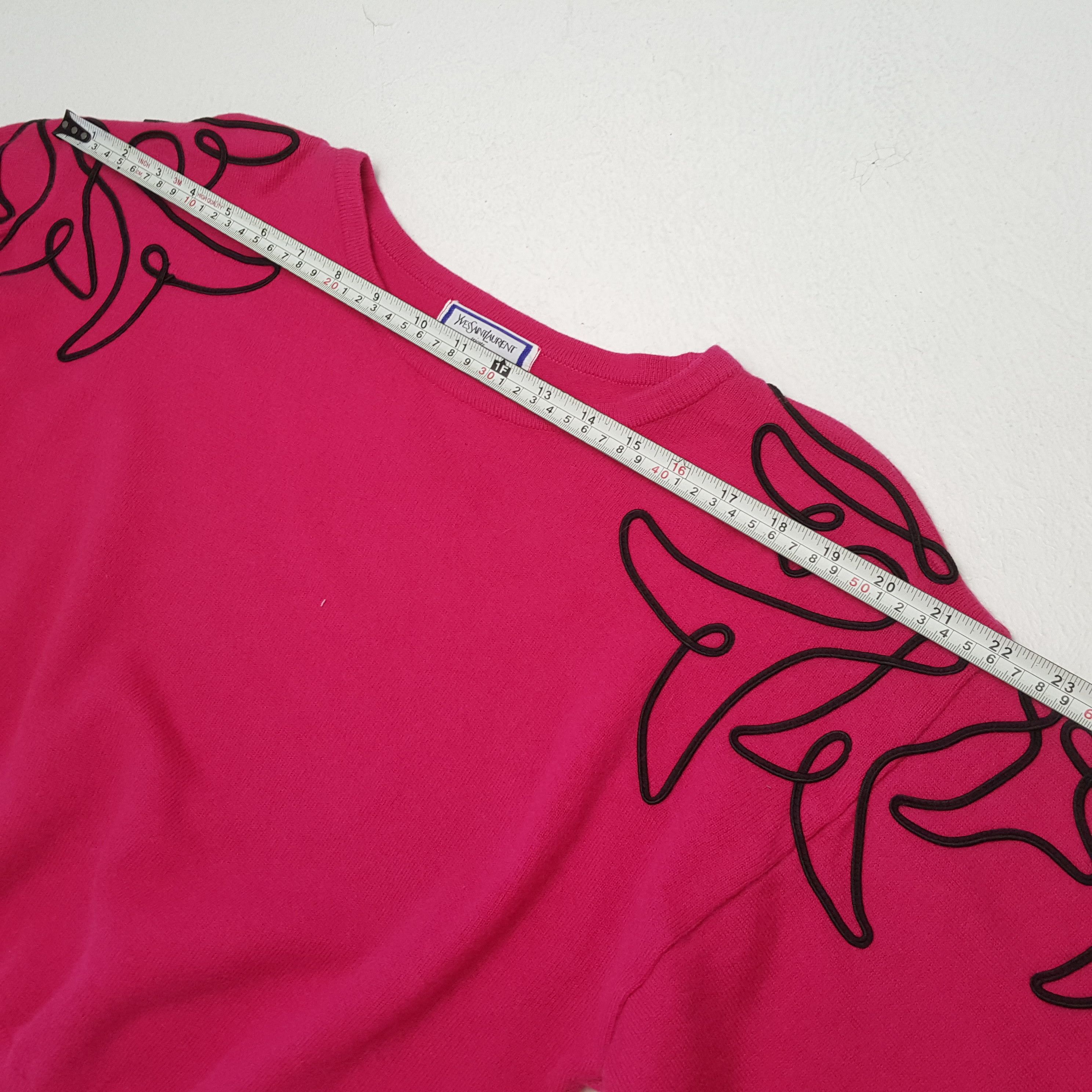 Vintage × Yves Saint Laurent Vintage YVES SAINT LAURENT Italian Brand Pink Sweatshirts Size S / US 4 / IT 40 - 4 Thumbnail