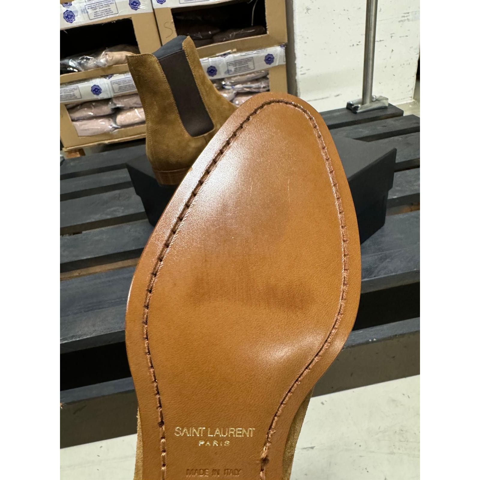 Saint Laurent Paris o1alsimx924 375680 Suede Chelsea Boots in Brown Size US 7.5 / EU 40-41 - 11 Thumbnail