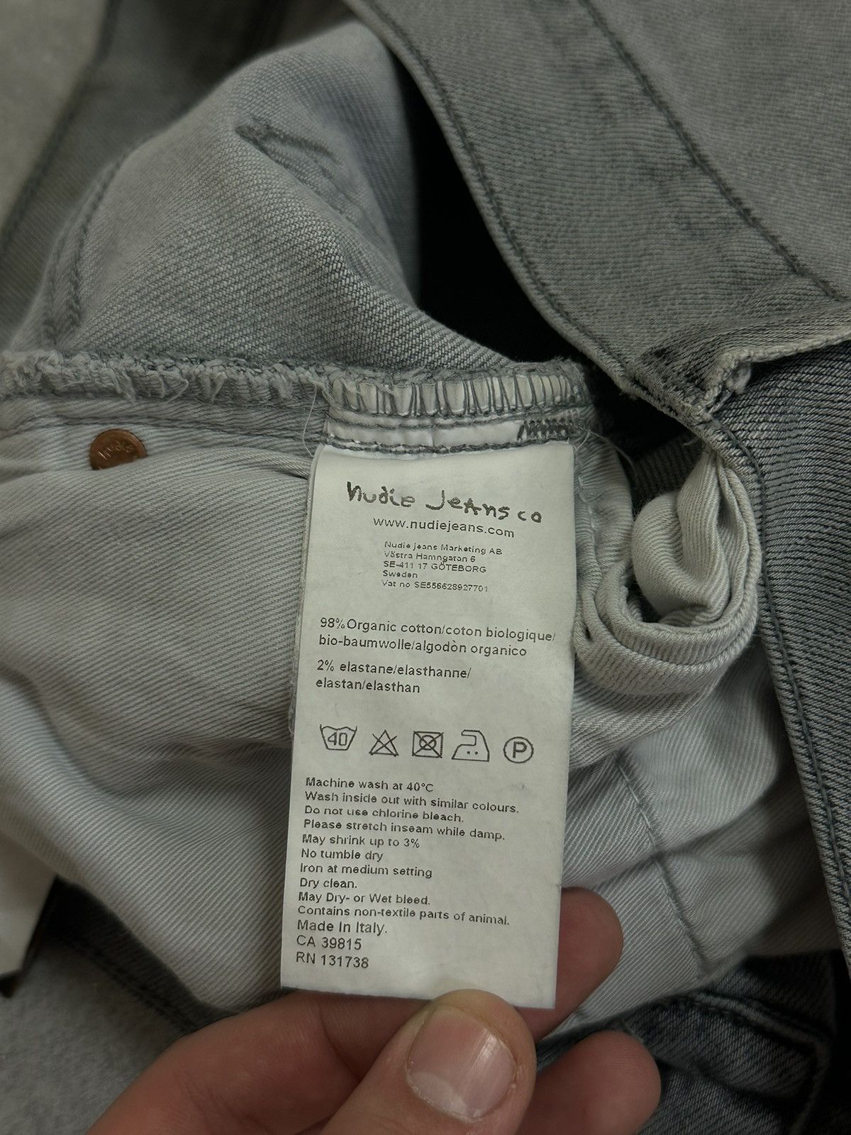 Nudie Jeans Nudie Jeans Thin Finn Grey Denim 34/30 Size US 34 / EU 50 - 7 Thumbnail