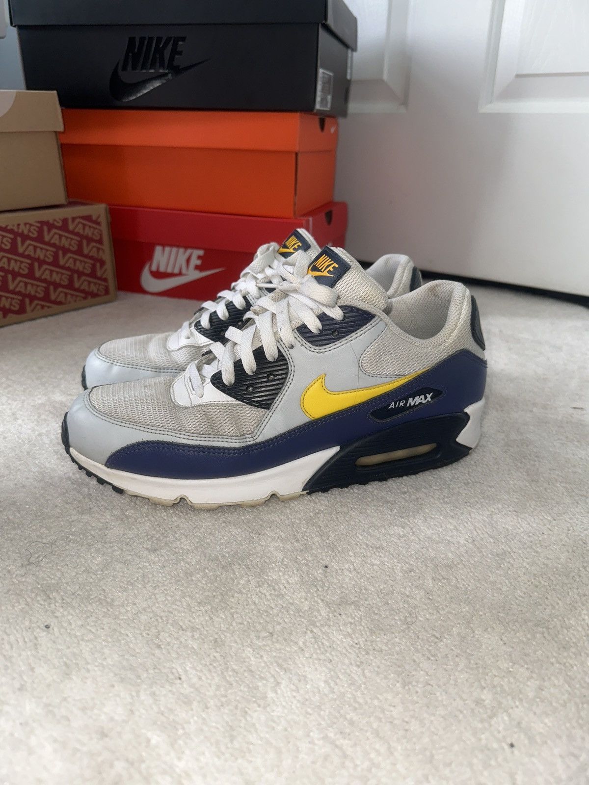 Nike × Vintage Nike Air Max 90 “Michigan” no box and no insoles Size US 10.5 / EU 43-44 - 1 Thumbnail