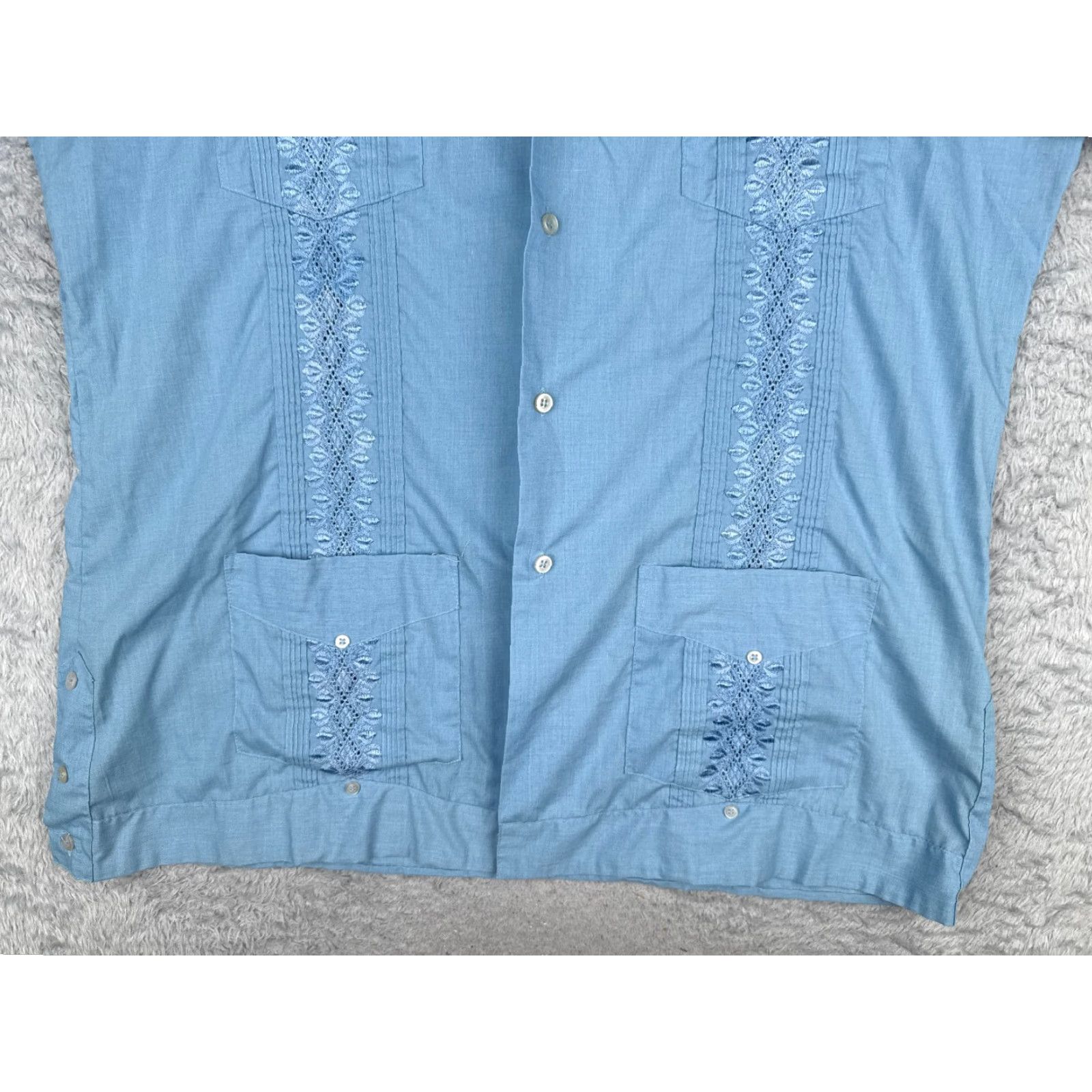 Vintage Merida Shirt Men Adult 17.5 Blue Cotton Polyester Blend 4 Pocket Button-Up Beach Classic Size US XXL / EU 58 / 5 - 5 Thumbnail