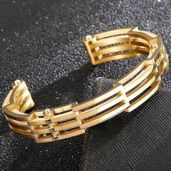 Other 12mm Stainless Steel Open Bangle Bracelet Size ONE SIZE - 1 Thumbnail