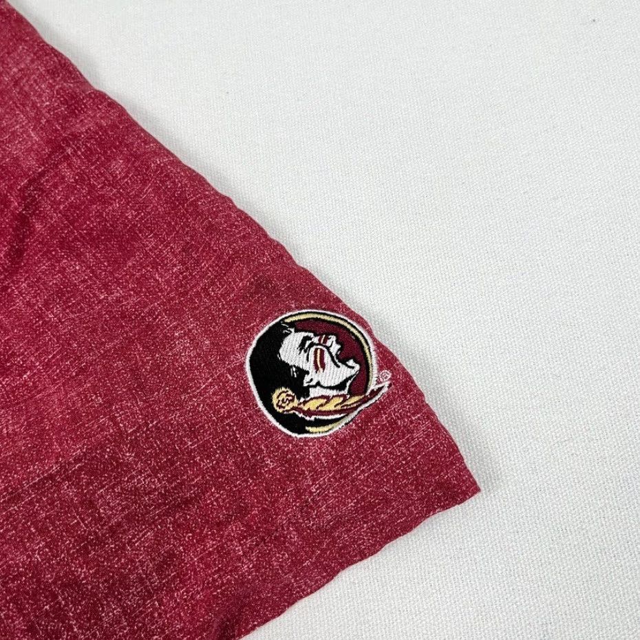 Tommy Bahama VINTAGE Tommy Bahama Shirt Mens M Red Floral Hawaiian TomBahama Florida State Seminoles Shirt Mens M Red Hawaiian Floral Size US M / EU 48-50 / 2 - 2 Thumbnail