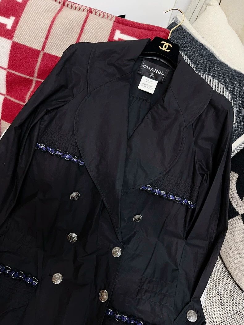 Chanel Chanel Black silver buckle rolled edge parachute cloth lon Size XS / US 0-2 / IT 36-38 - 2 Thumbnail