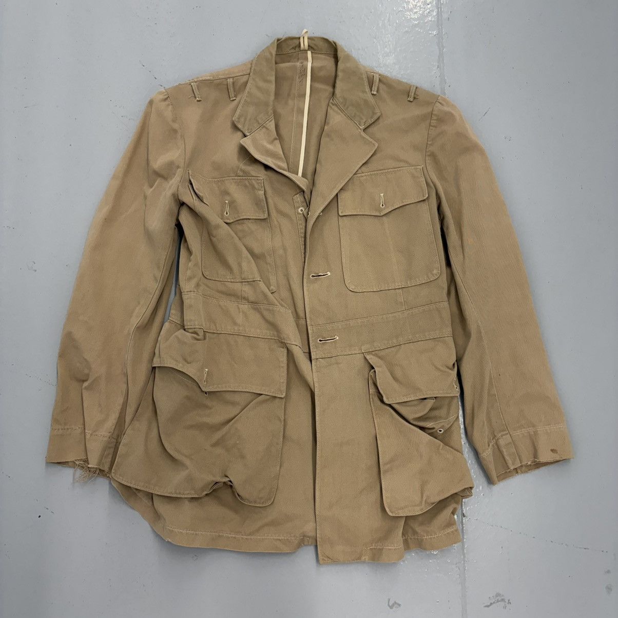 Other Vintage WW2 US Navy Tan Canvas Working Uniform Jacket Size US S / EU 44-46 / 1 - 1 Thumbnail