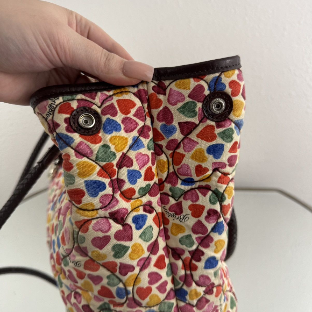 Brighton BRIGHTON Multicolor Heart To Heart Quilted Shoulder Purse Size ONE SIZE - 10 Thumbnail