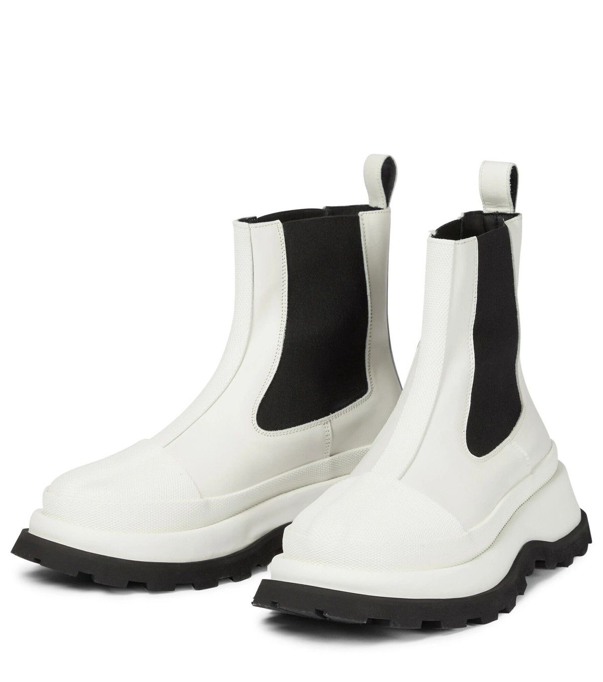 Jil Sander o1y1025 Ankle Boots in White/Black Size US 5 / IT 35 - 3 Thumbnail