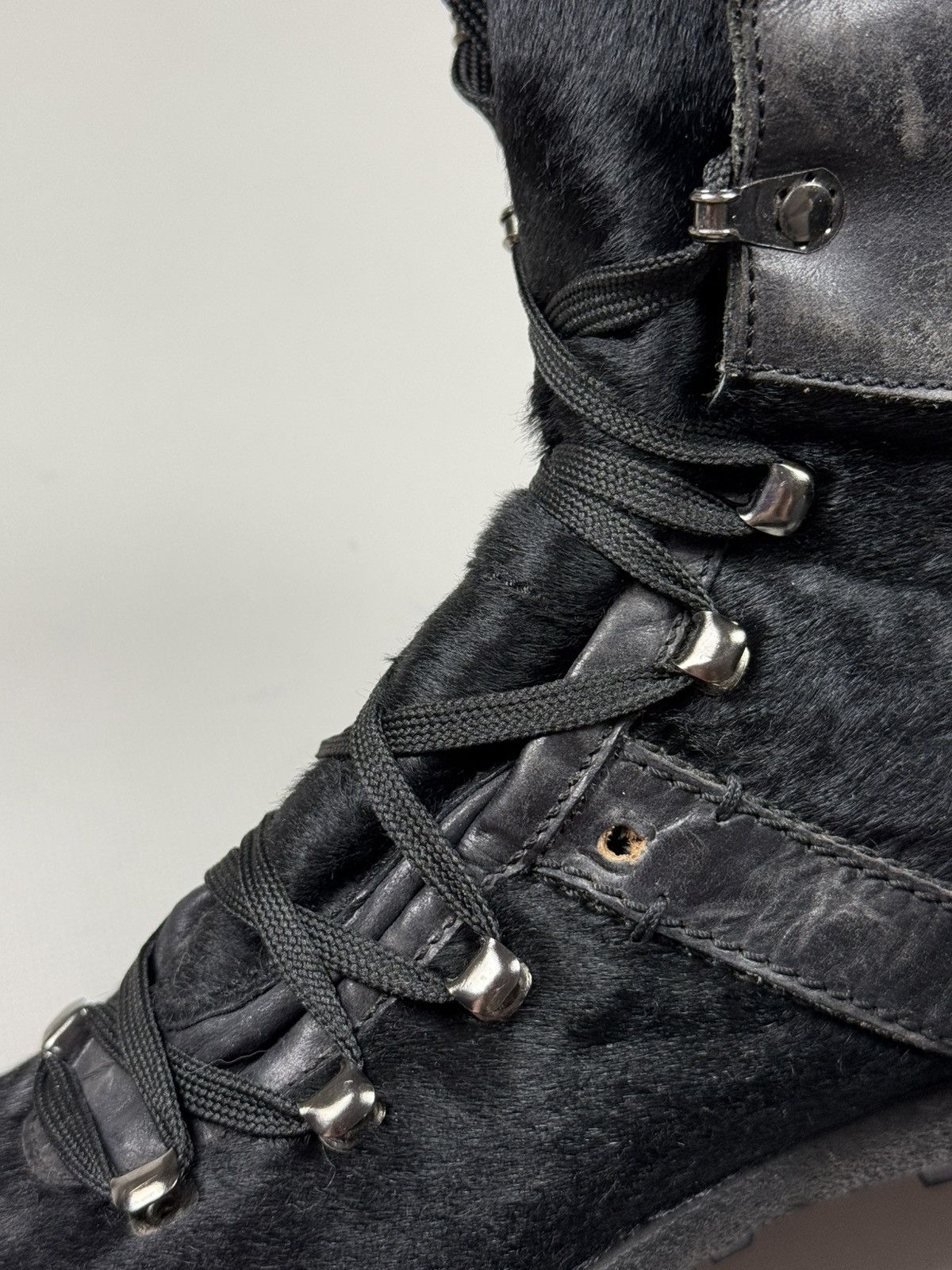 Moncler Moncler Pony Hair Unisex High Top Combat Boots Shoes Size 41 Size US 7 / EU 40 - 9 Thumbnail