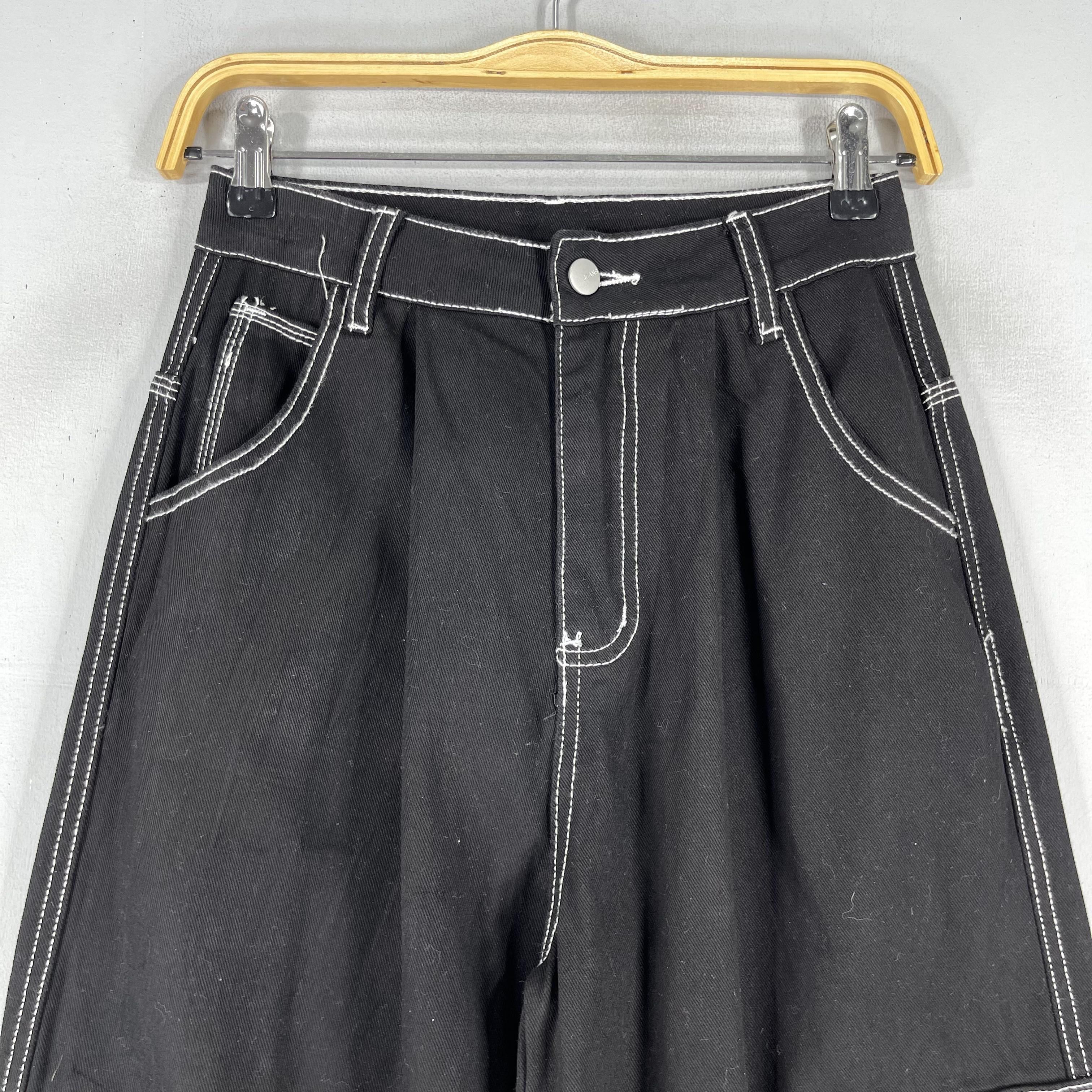 Japanese Brand Vintage Wake Jeans Baggy Hip Hop Multi Pocket Cargo Pant Size 26" / US 2 / IT 38 - 2 Thumbnail