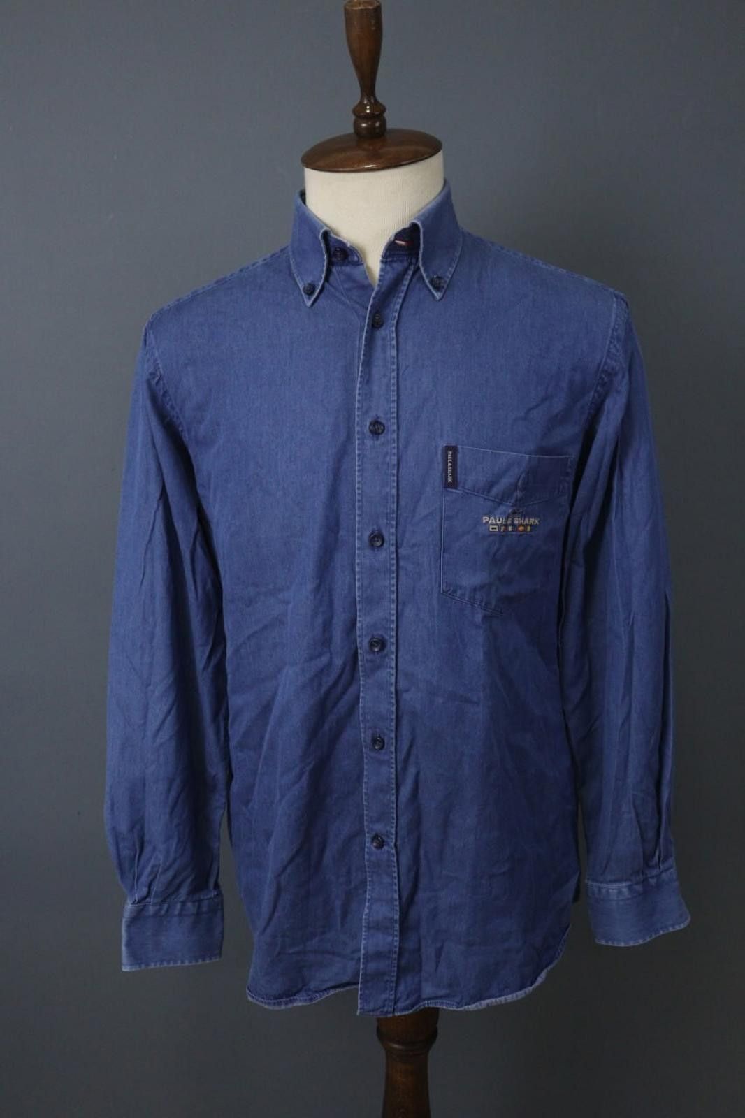 Paul & Shark Paul & Shark Blue Collared Fit Button Front Shirt Size 39 Size US M / EU 48-50 / 2 - 1 Thumbnail