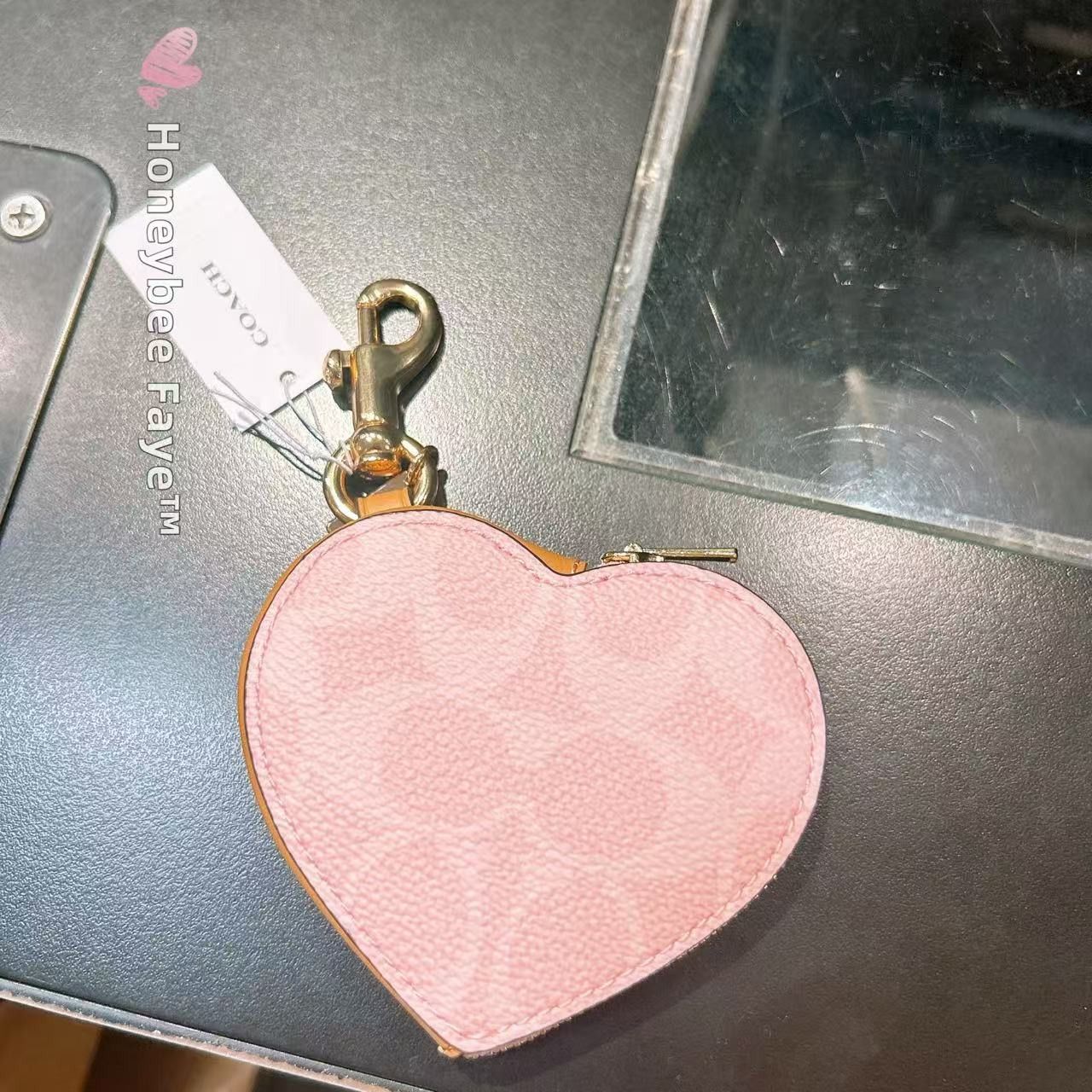 Coach NWT Coach powder pink heart charm Size ONE SIZE - 2 Thumbnail