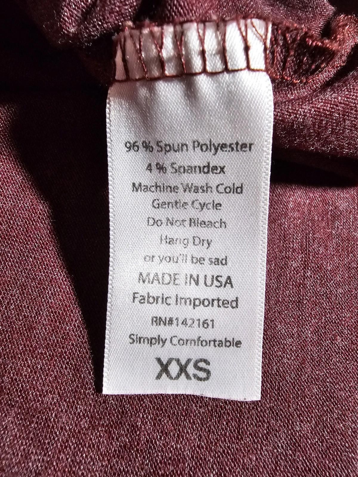 Other LuLaRoe Long XXS Wine Color Dress Size XXS / US 00 / IT 34 - 5 Thumbnail