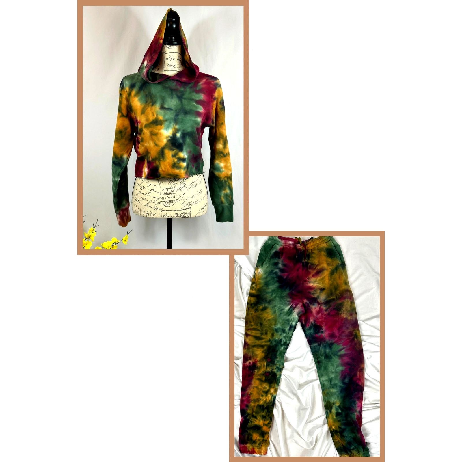 525 America Dip Dye French Terry Hoodie Jogger Amber Multi S