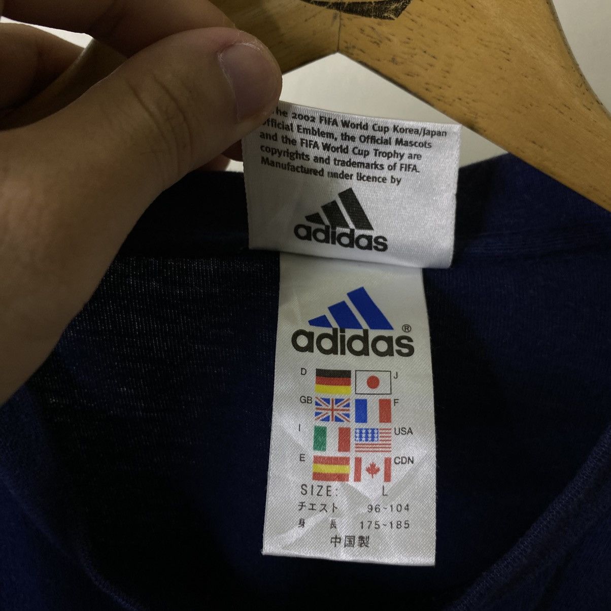 Adidas Vintage 2002 Fifa World Cup Korea Japan Promo T Shirt Size US L / EU 52-54 / 3 - 7 Thumbnail
