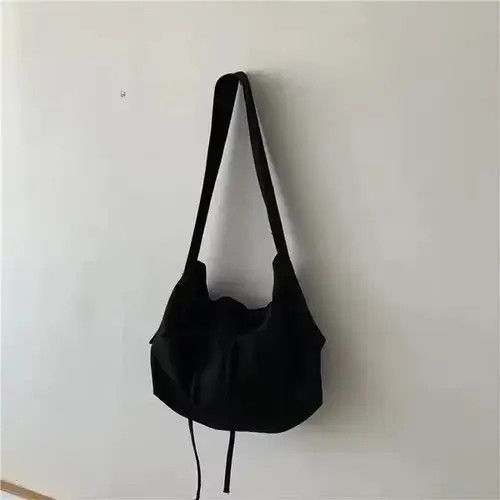 Japanese Brand × Vintage Loose fit black burlap shoudler tote bag Size ONE SIZE - 3 Thumbnail