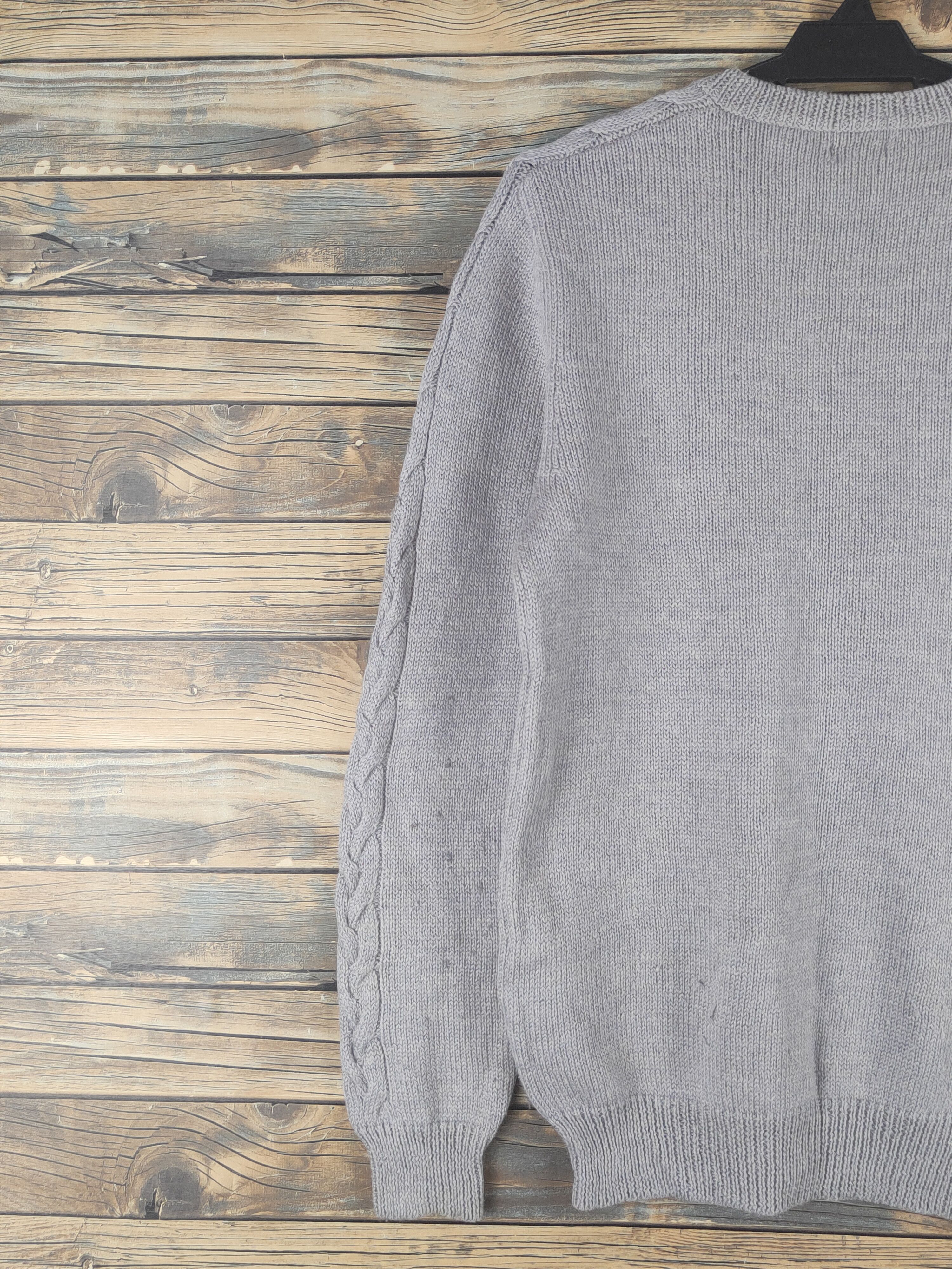Homespun Knitwear Green Label Relaxing Gray Knitwear Sweatshirts #W1207 Size M / US 6-8 / IT 42-44 - 8 Thumbnail