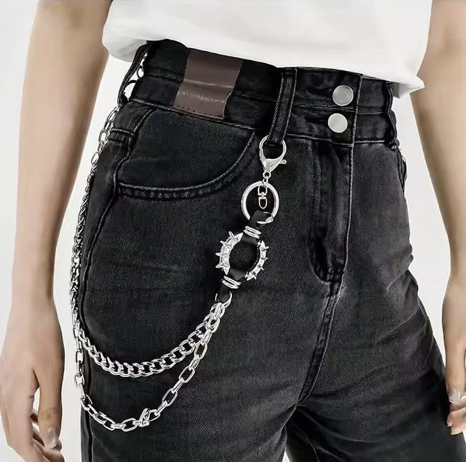 Other Punk Rock Layered Metal Chain Keychains Size ONE SIZE - 1 Thumbnail