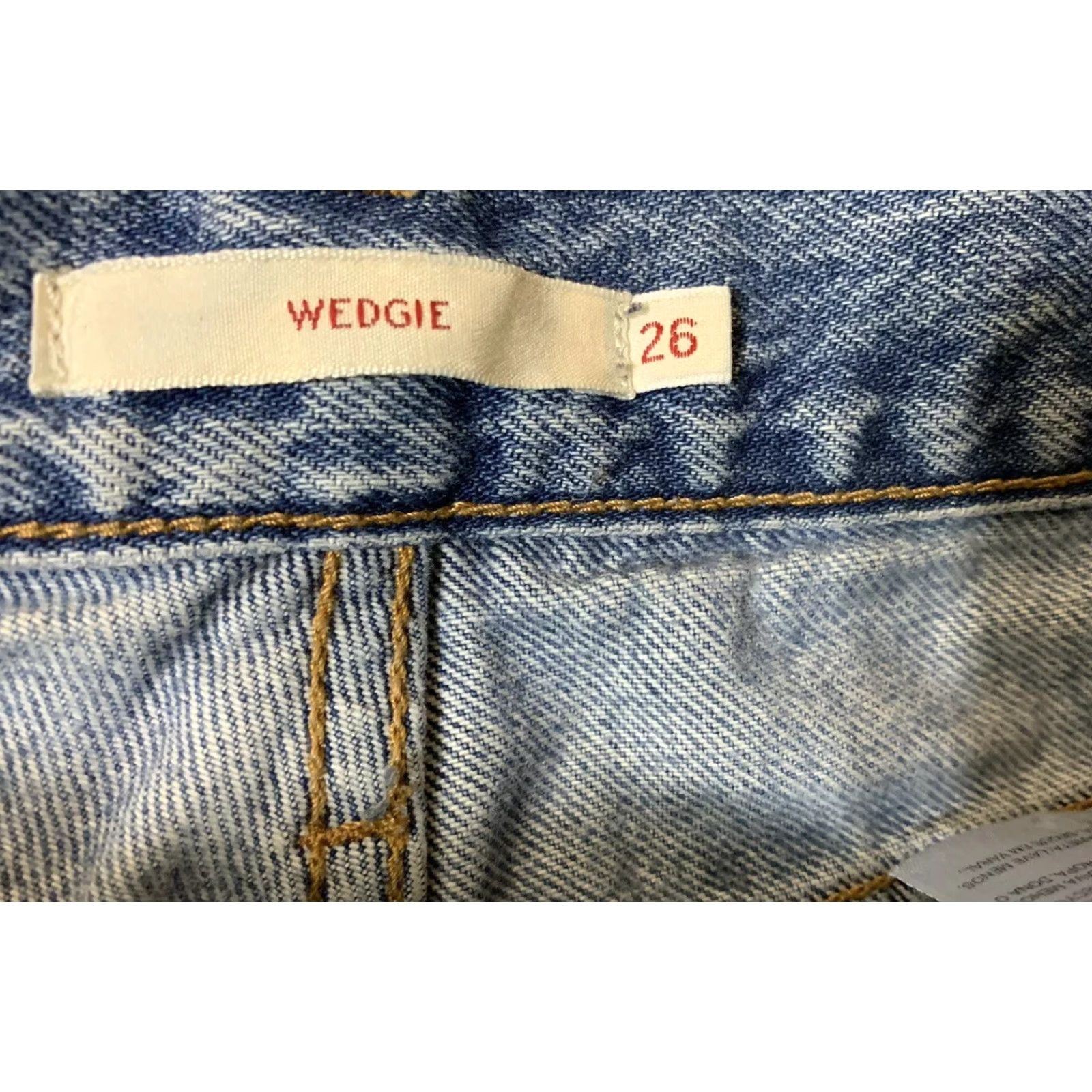 Levi's VINTAGE Levi's Wedgie Fit High Rise Distressed Women's Blue Jeans Size 26 X 27 Size 26" / US 2 / IT 38 - 5 Thumbnail