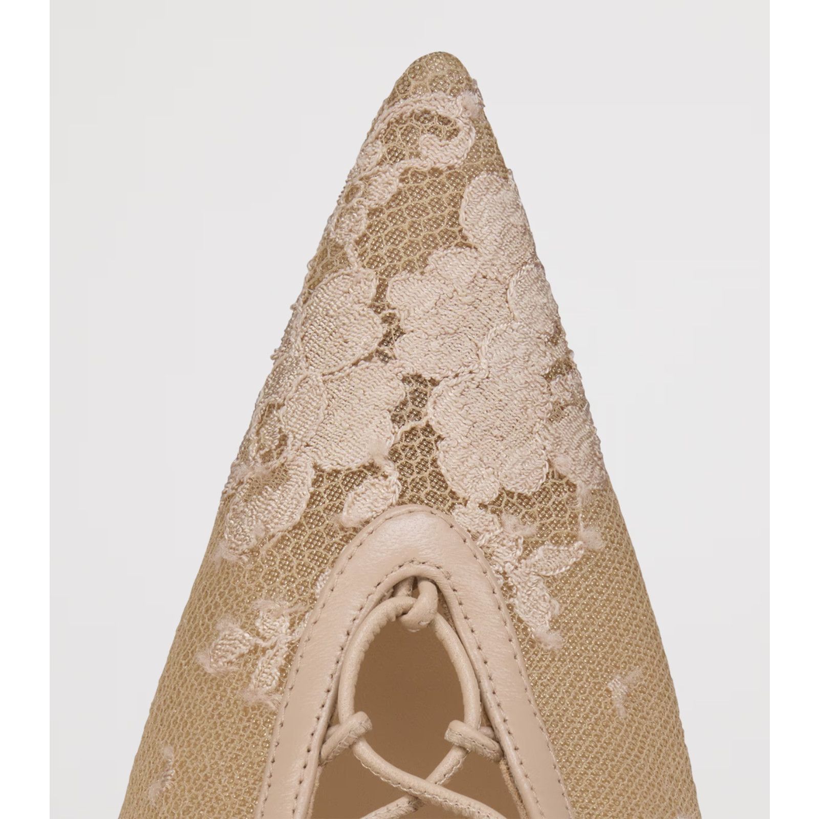 Christian Louboutin KM Lace Booty 100 Pearl Beige Lace Up Ankle Heel Bootie 40 Size US 10 / IT 40 - 14 Thumbnail