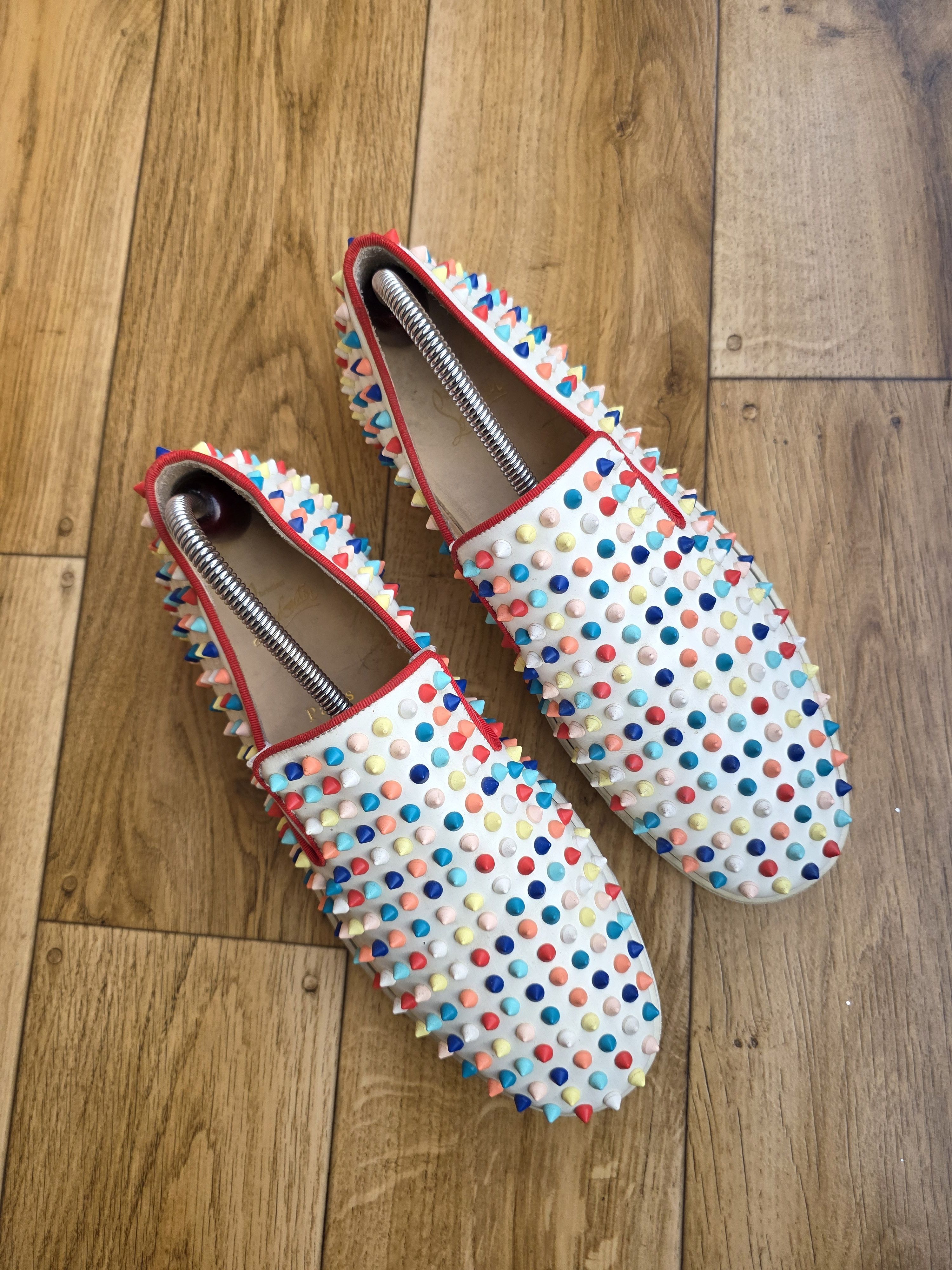 Christian Louboutin Christian Louboutin Spikes Multicolor Boat Sneakers Size US 9.5 / EU 42-43 - 2 Thumbnail