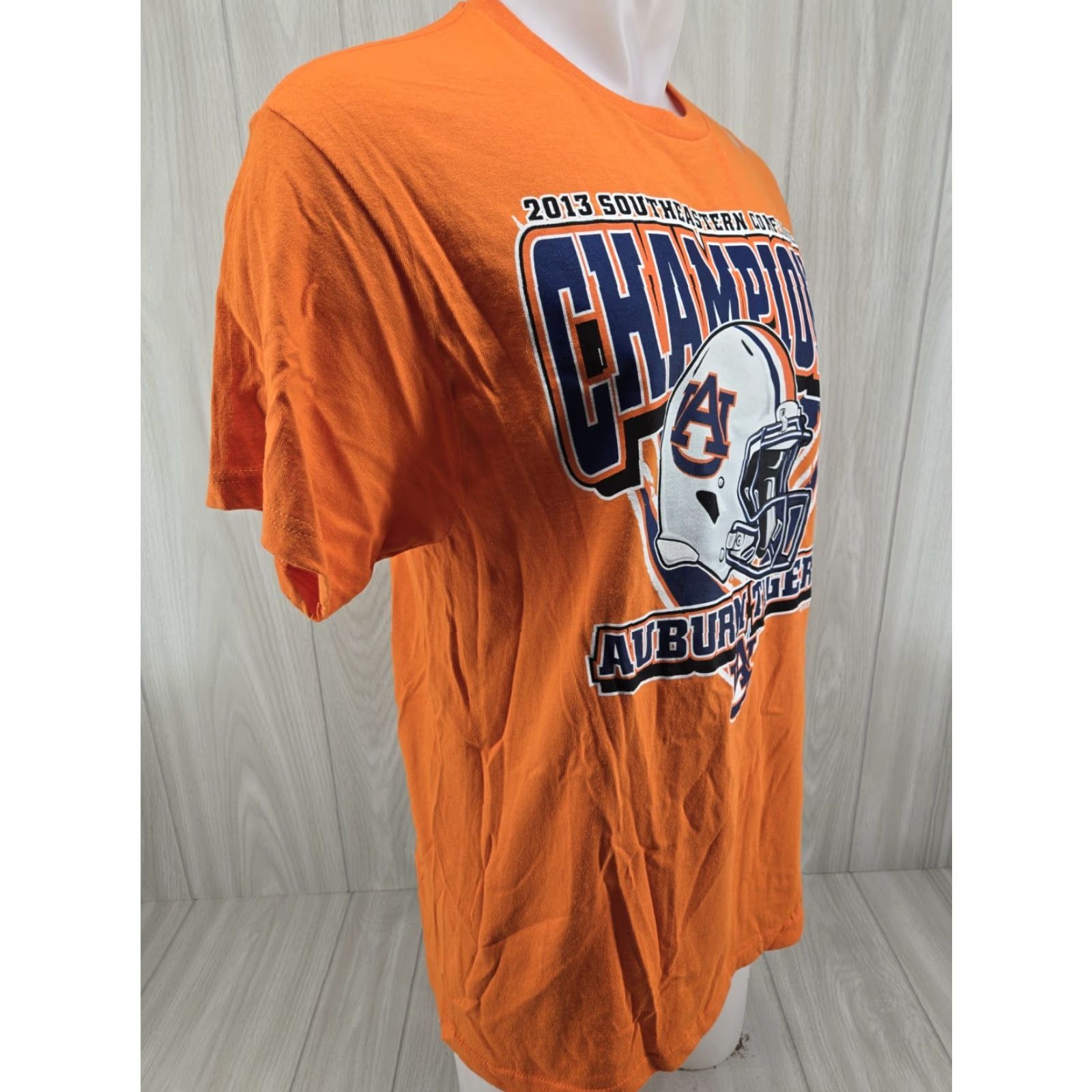 Delta Auburn Tigers 2013 SEC Champions Shirt Delta Adult Large Orange T-Shirt Men Size US L / EU 52-54 / 3 - 6 Thumbnail