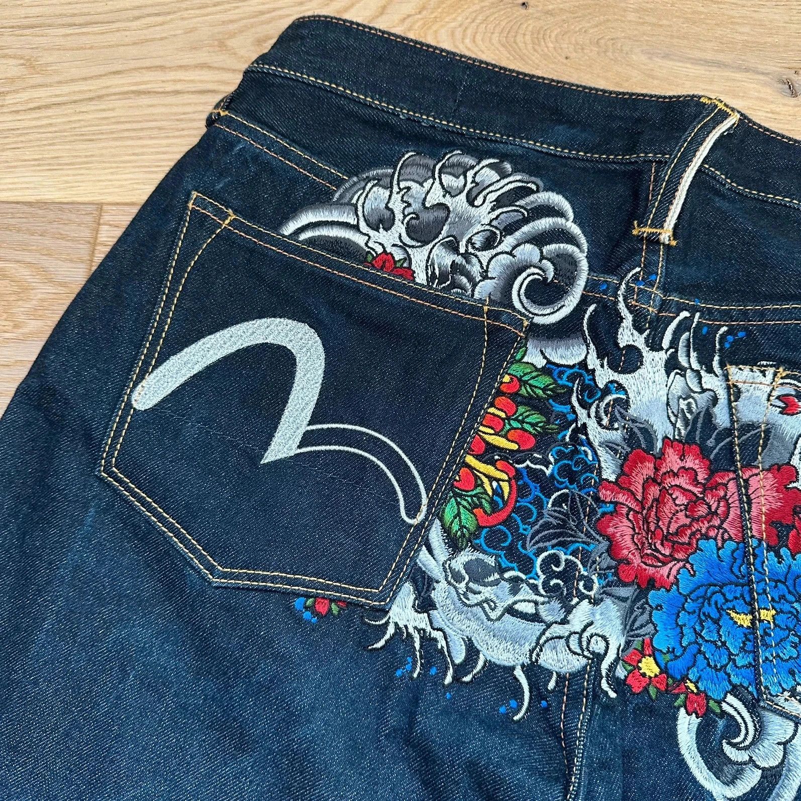 Evisu Jeans Evisu Kuru Seagull Embroidery Lot 2008 Size US 30 / EU 46 - 3 Thumbnail