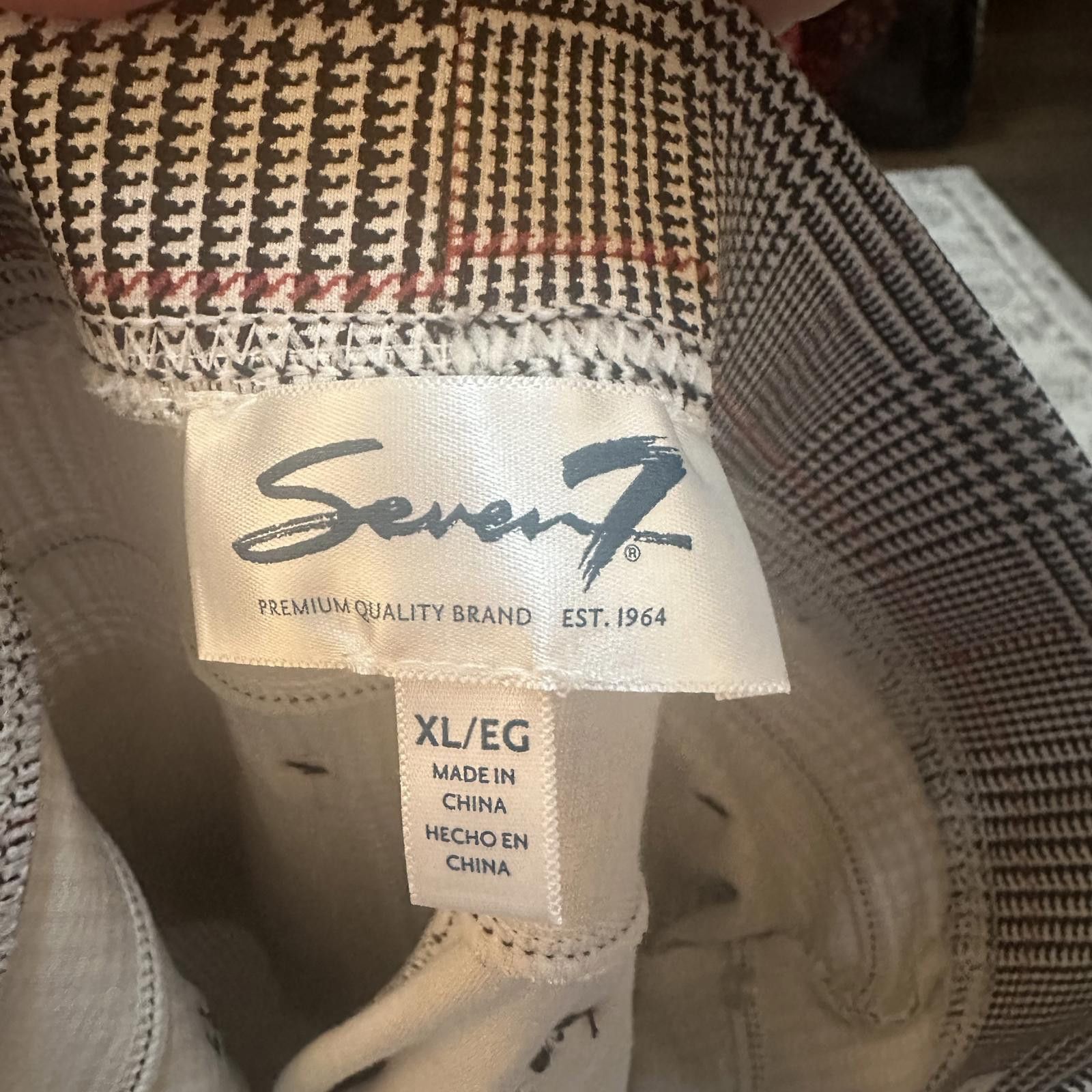 Seven 7 Seven7 Stylish Plaid Trousers - XL Size 40" / US 18 - 3 Thumbnail
