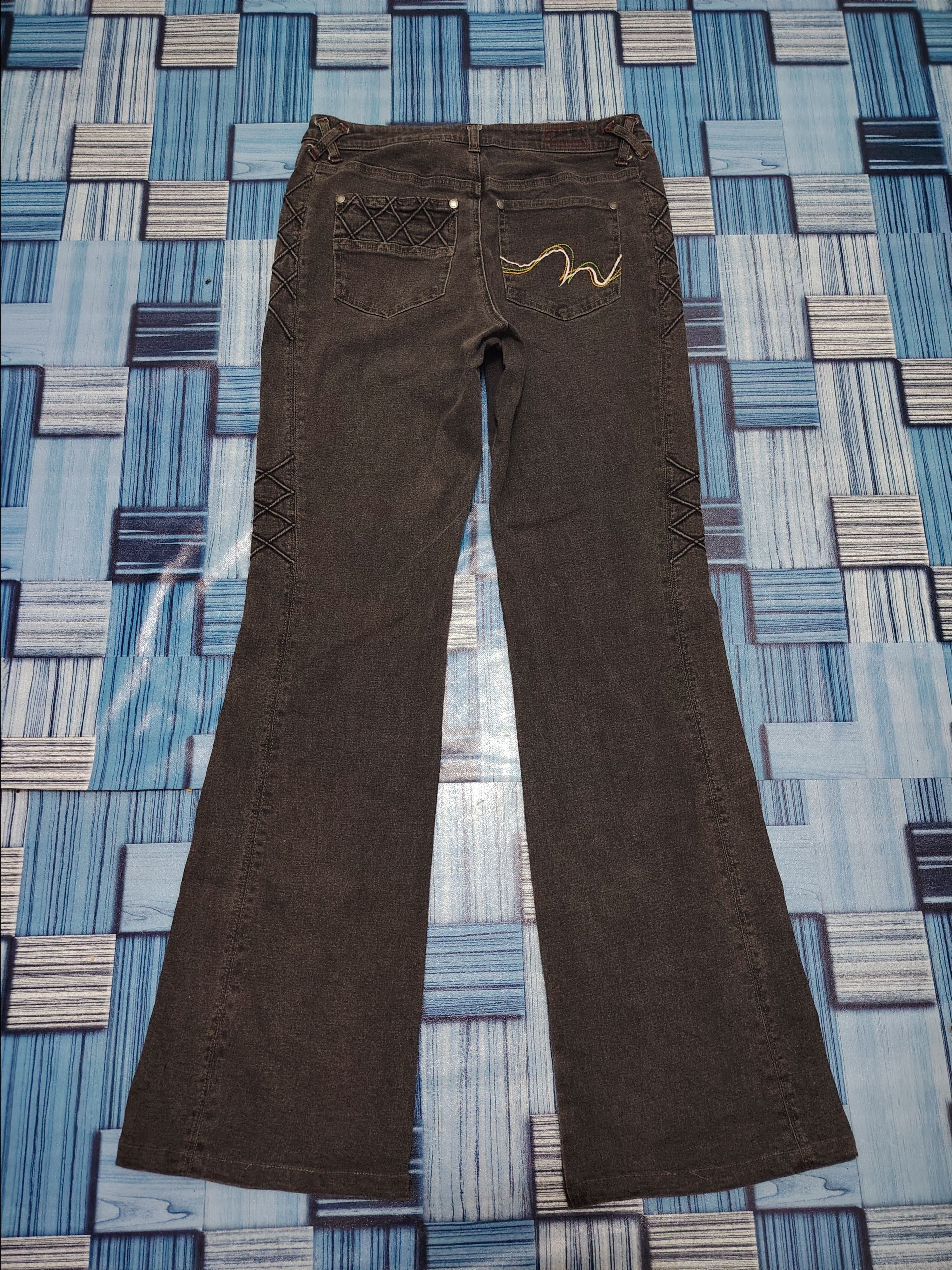 If Six Was Nine × Japanese Brand 💥Insane💥 comme ca comme ci stretch pants jeans bootcut Size US 29 - 18 Thumbnail