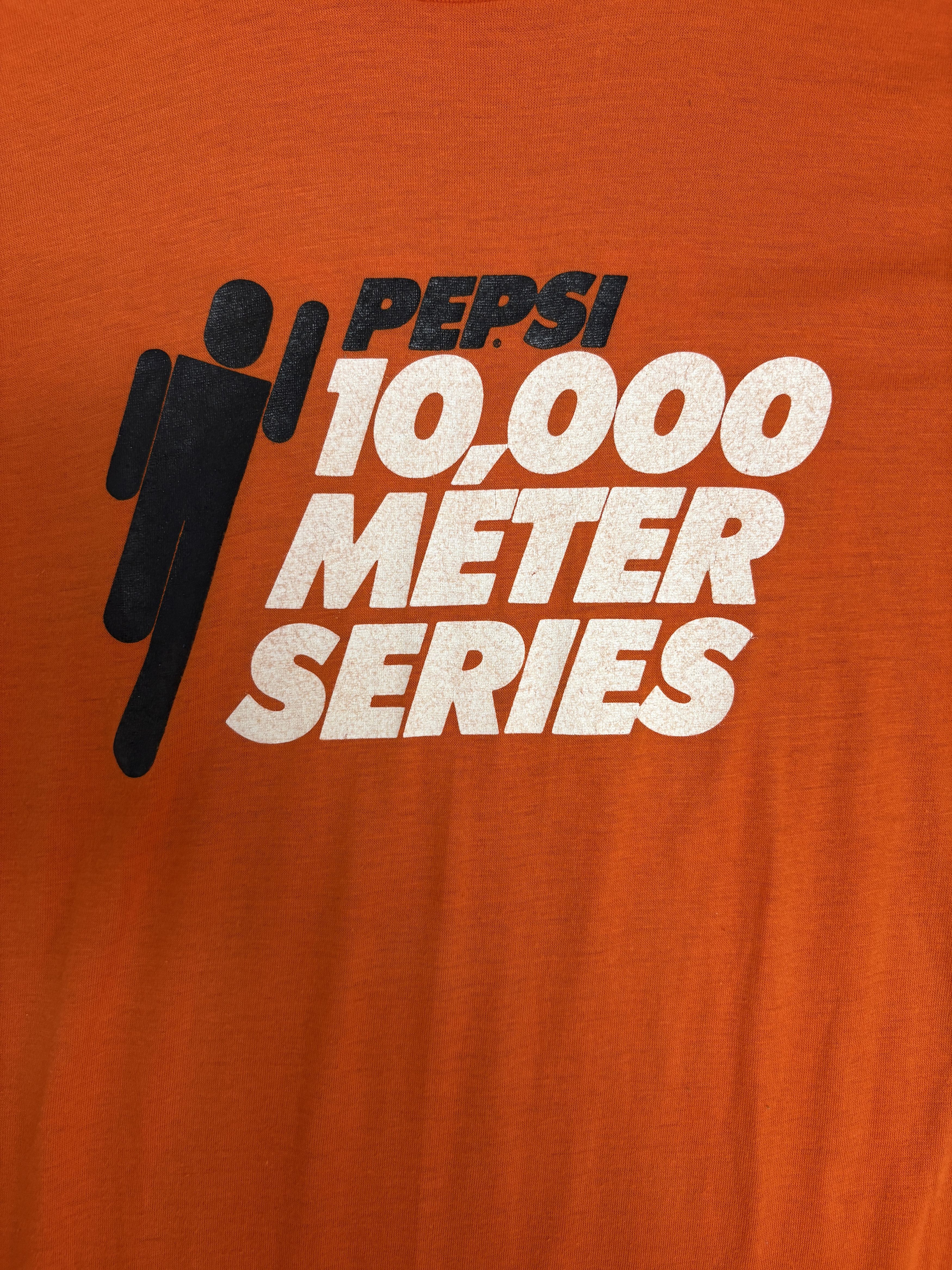 Vintage Pepsi 10,000 Meter Series Vintage Orange T-Shirt Tee Size US L / EU 52-54 / 3 - 2 Thumbnail