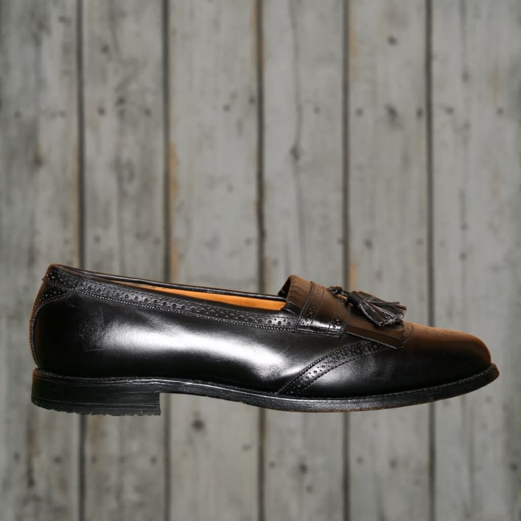 Allen Edmonds ALLEN EDMONDS Bridgeton Dark Oxblood Leather Brogue Kiltie Tassel Loafers 14B Men Dress Slip On Oxford Shoes Color Oxblood Width B Size US 14 Size US 14 / EU 47 - 1 Thumbnail