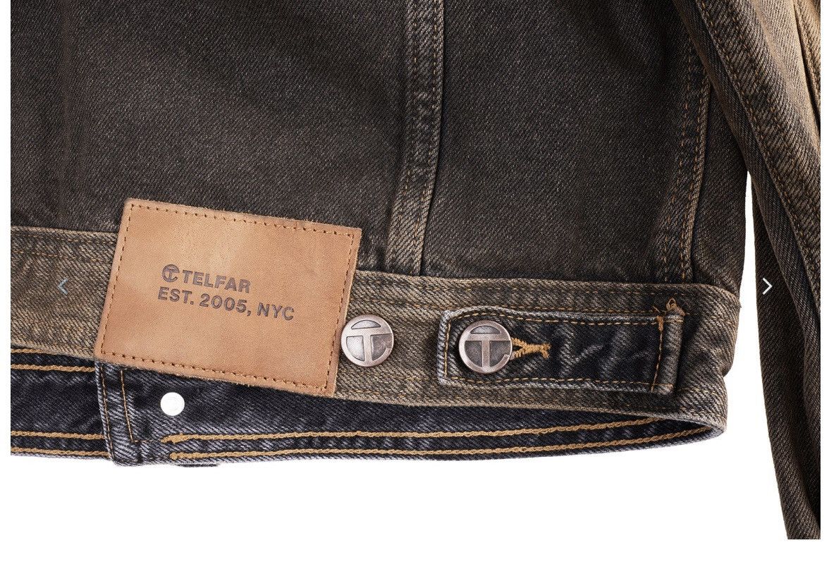 Telfar Telfar Detachable Jean Jacket in Dirty Denim Size S / US 4 / IT 40 - 4 Thumbnail