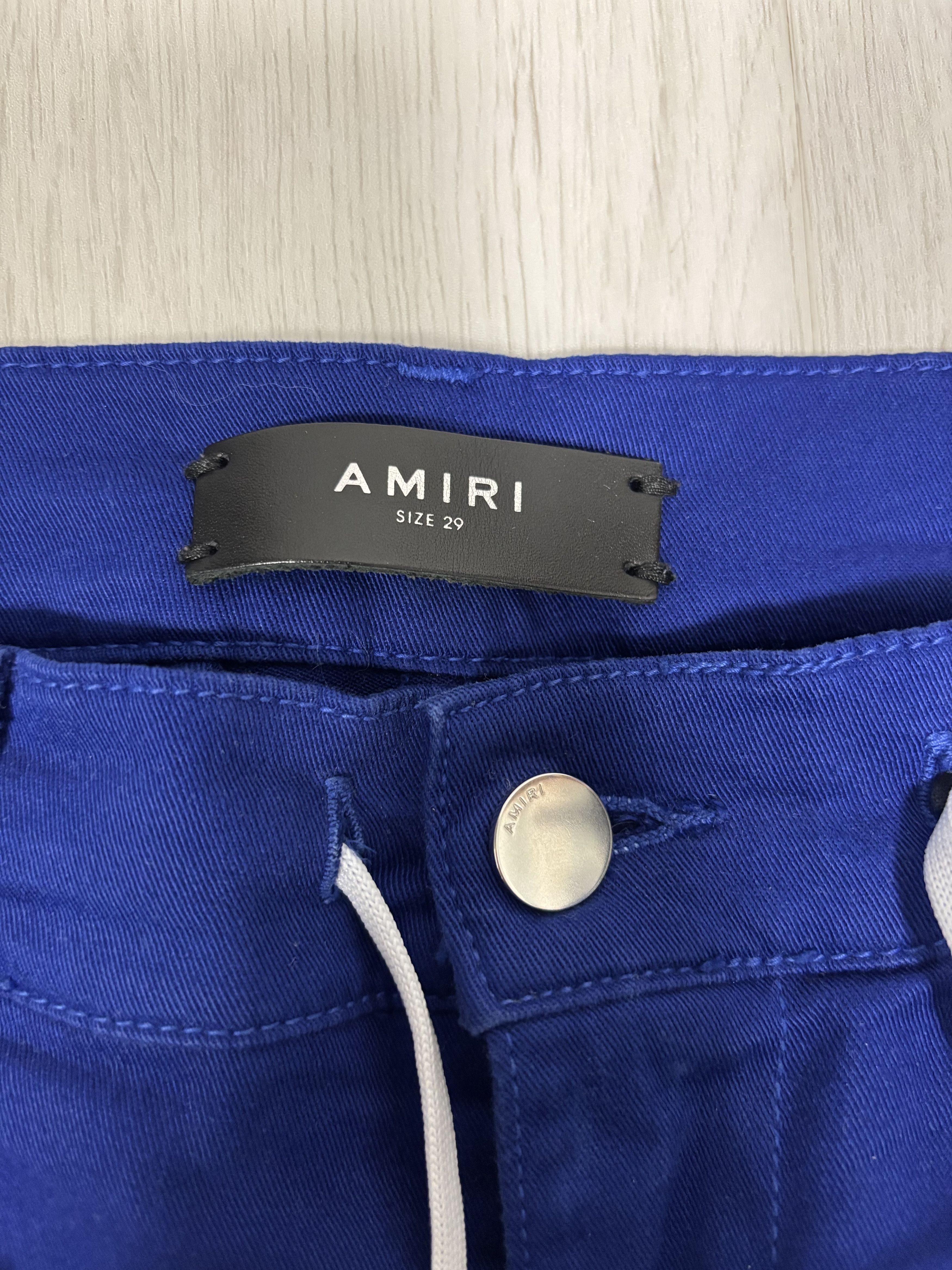 Amiri STEAL! BNWT Amiri Stack Track Cargo - Royal Blue - Size 29 Size US 29 - 3 Thumbnail