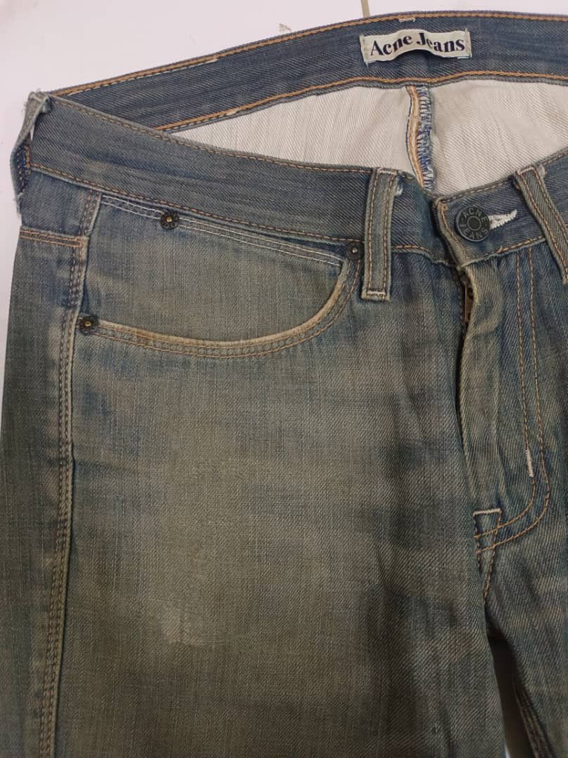 Acne Studios Acne Jeans Mud Wax Washed Distressed Finishing Jeans Size US 31 - 3 Thumbnail