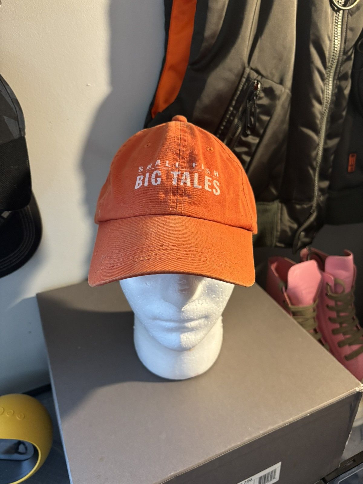 Fashion Victim × Vintage SMALL FISH BIG TALES Fishing Adjustable Strap-Back Hat Size ONE SIZE - 1 Thumbnail