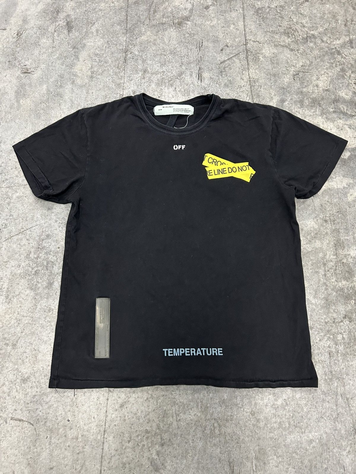 Off-White Off white fire tape t shirt Size US S / EU 44-46 / 1 - 2 Thumbnail