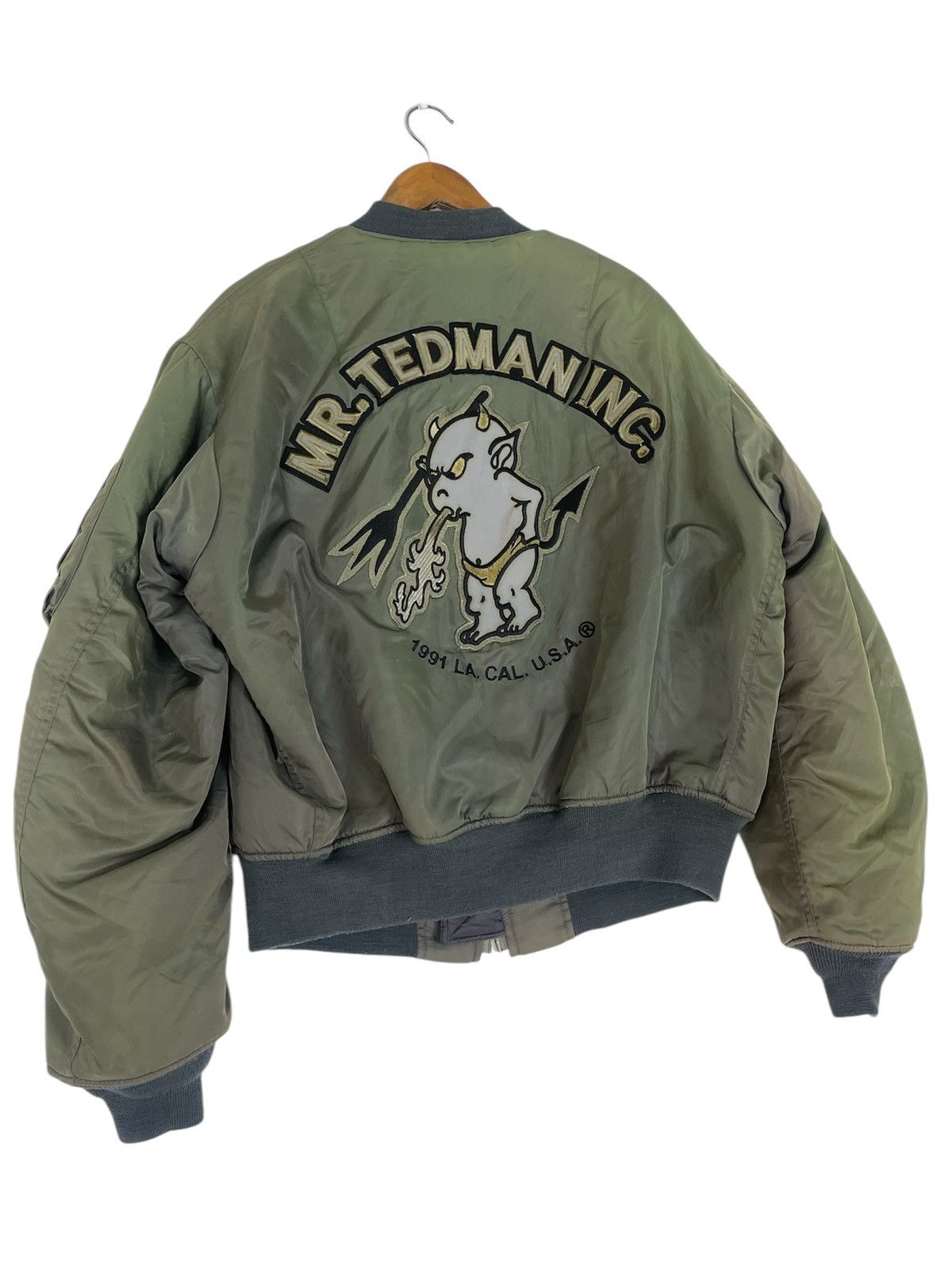 Tedman TEDMAN LUCKY DEVIL MA-1 TED COMPANY BOMBER MILITARY JACKET Size US L / EU 52-54 / 3 - 12 Thumbnail