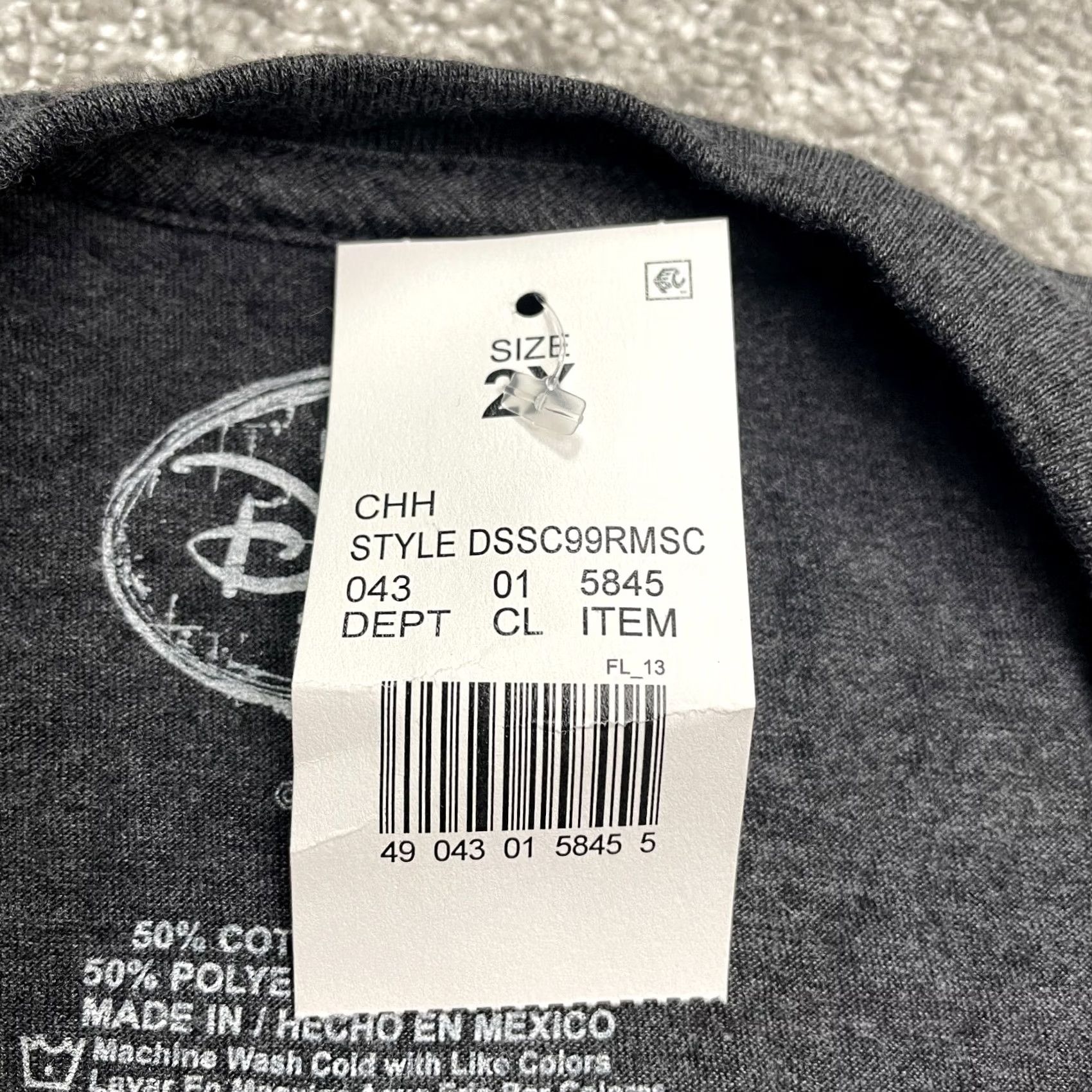 Disney Disney Belle Graphic T-Shirt Unisex 2X Gray Crew Neck NWT Sharonops Size XXL / US 16-18 / IT 52-54 - 5 Thumbnail