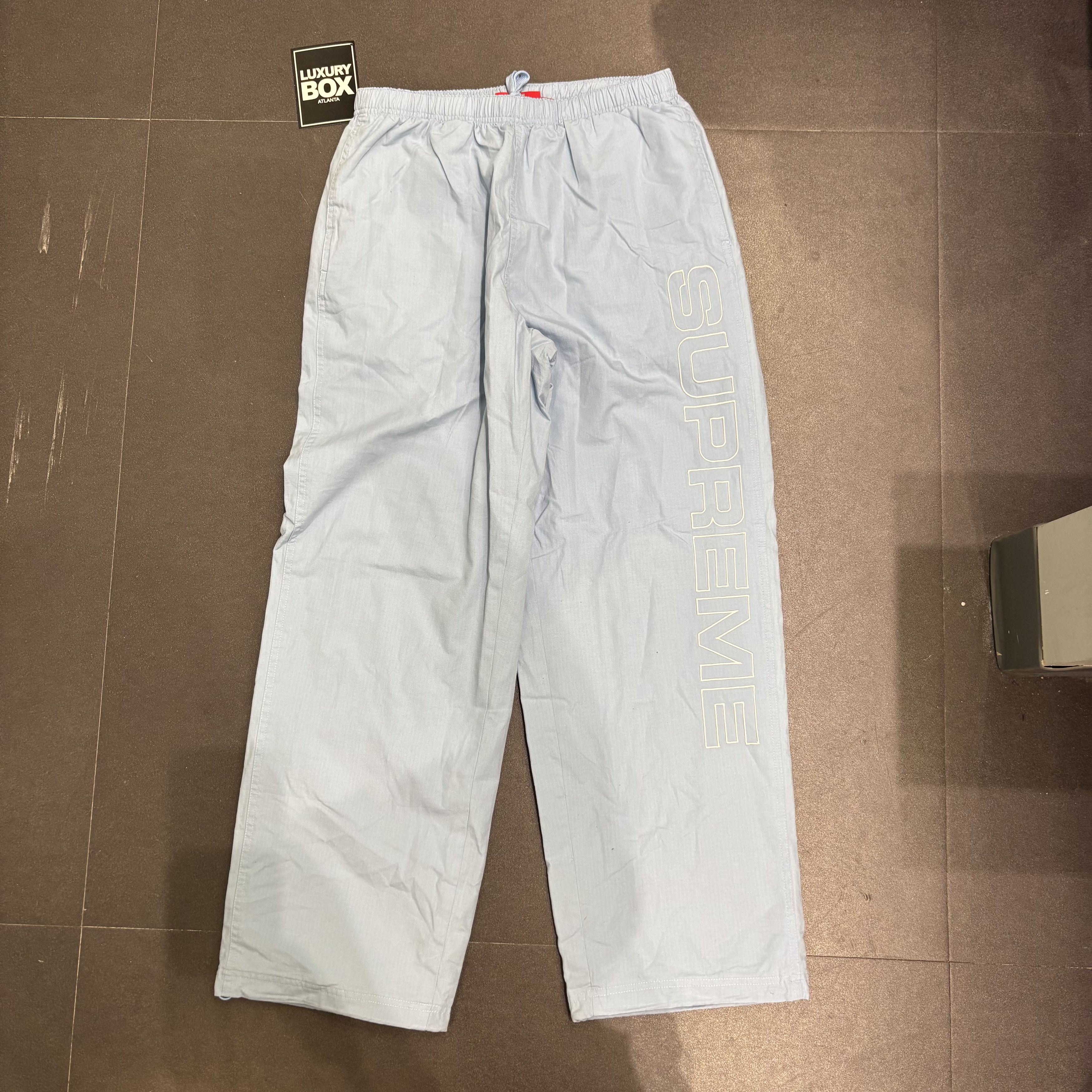 Supreme Spellout Track Pant White Supreme Spellout Embroidered