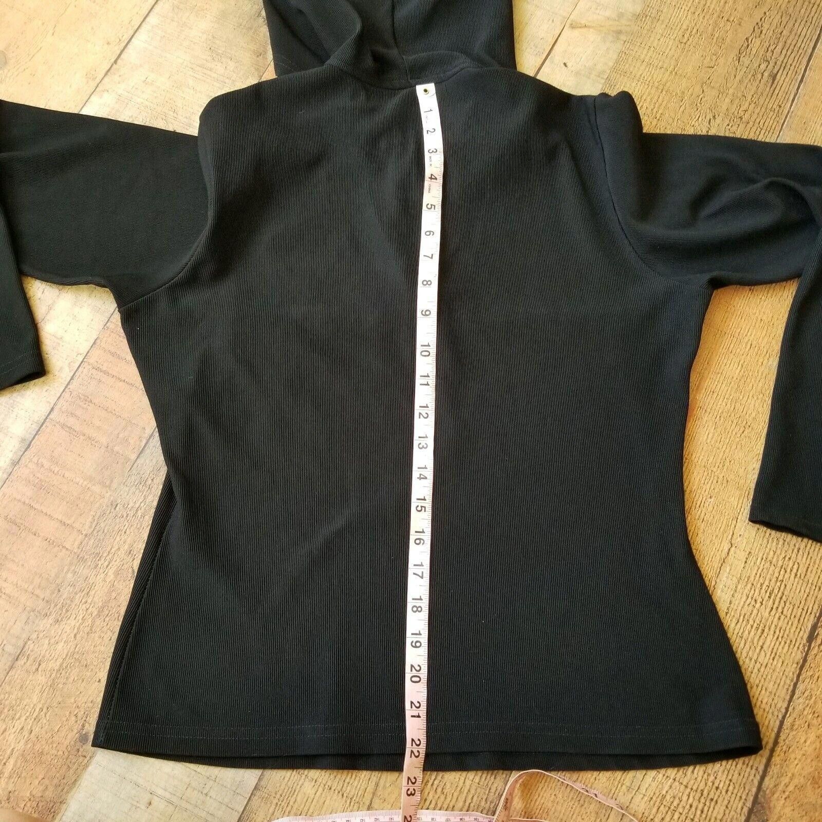 Designer Tommy Sports Jacket Womens LARGE black Hoodie 90's street Size L / US 10 / IT 46 - 6 Thumbnail