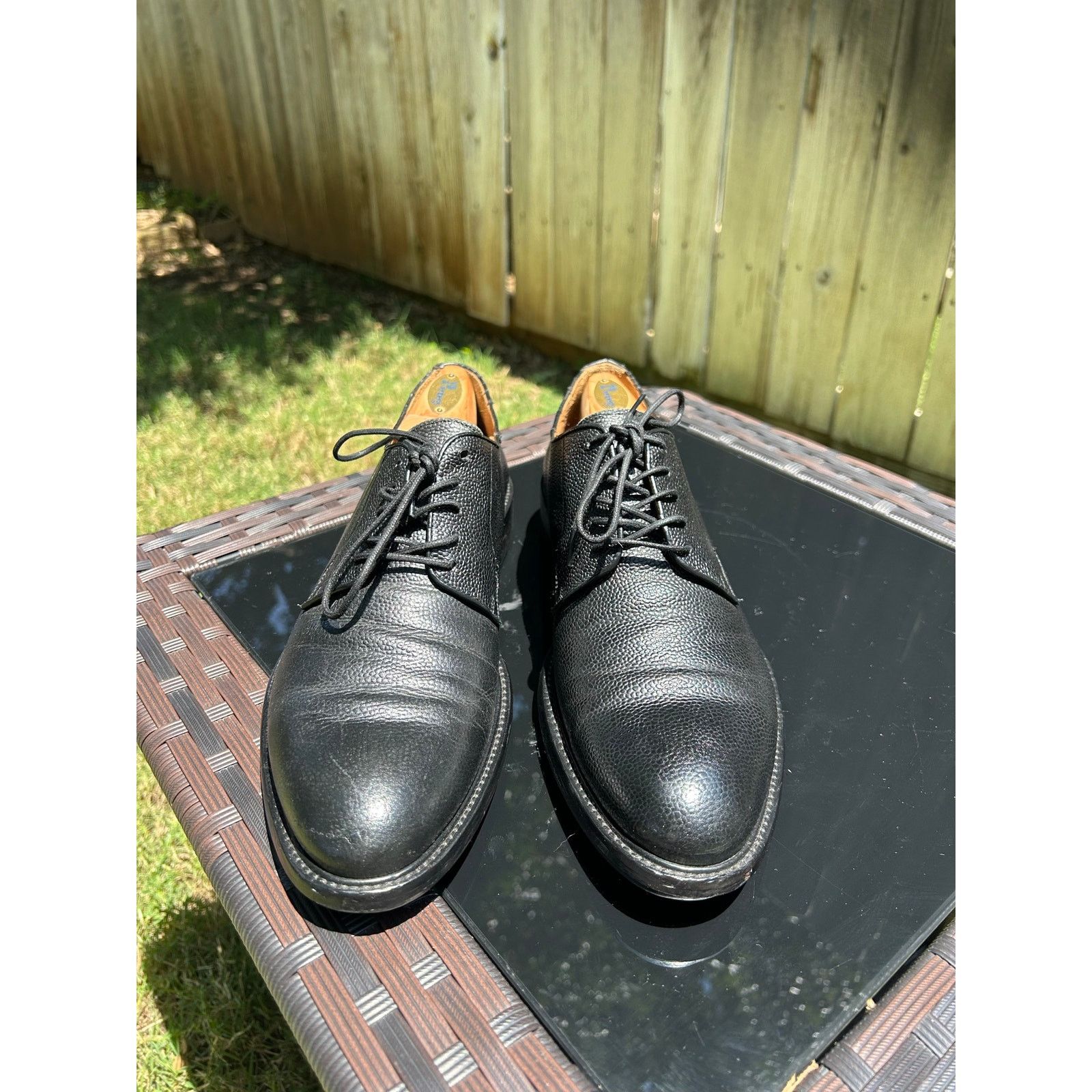 Rider Boot Co. Rider Boot Co. Plain-Toe Derby Oxford Black Pebble Grain Size US 9 / EU 42 - 2 Thumbnail