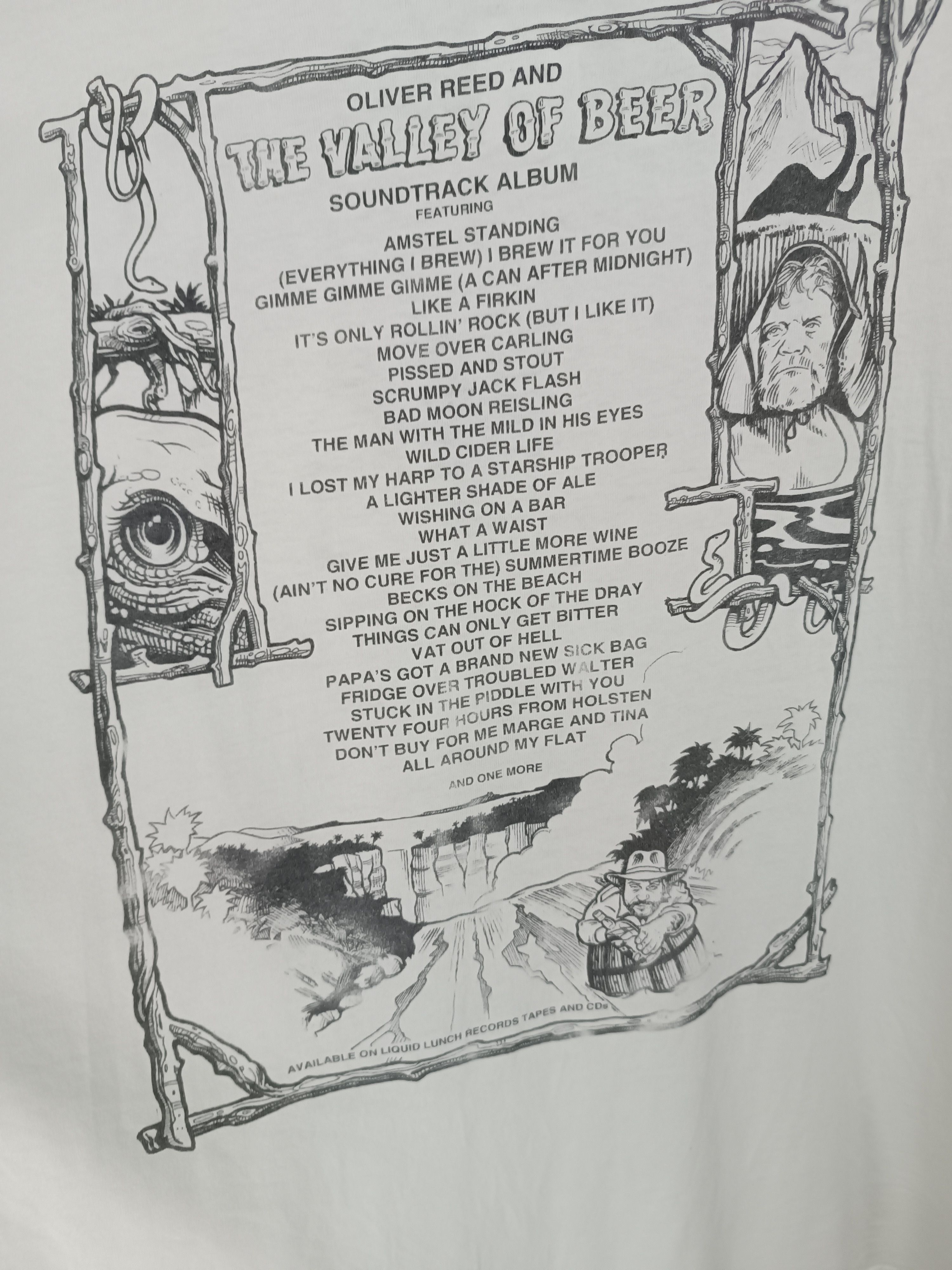 Vintage VINTAGE 90'S OLIVER REED AND THE VALLEY OF BEER HUMOR ADULT Size US XL / EU 56 / 4 - 14 Thumbnail
