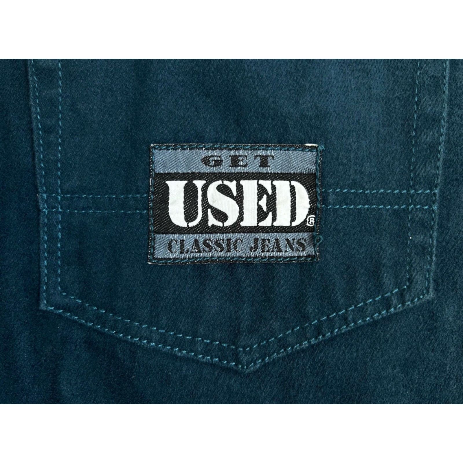 Denime VINTAGE Get Used Jeans Mens 38 Blue 90s NWT Deadstock Denim Jeans Clothing 33 Inseam Side Pockets Back Pockets 90s Theme Mens weight 38? Size US 38 / EU 54 - 5 Thumbnail