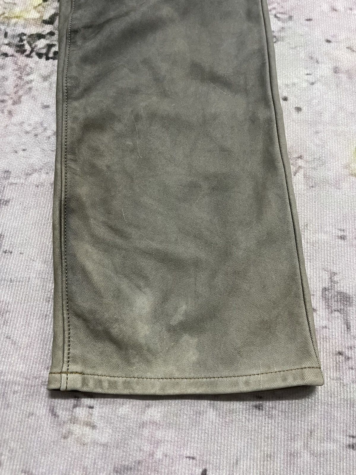 Japanese Brand × Leather Vintage Exalito Washable Leather Explore Jeans Rare Size US 31 - 6 Thumbnail
