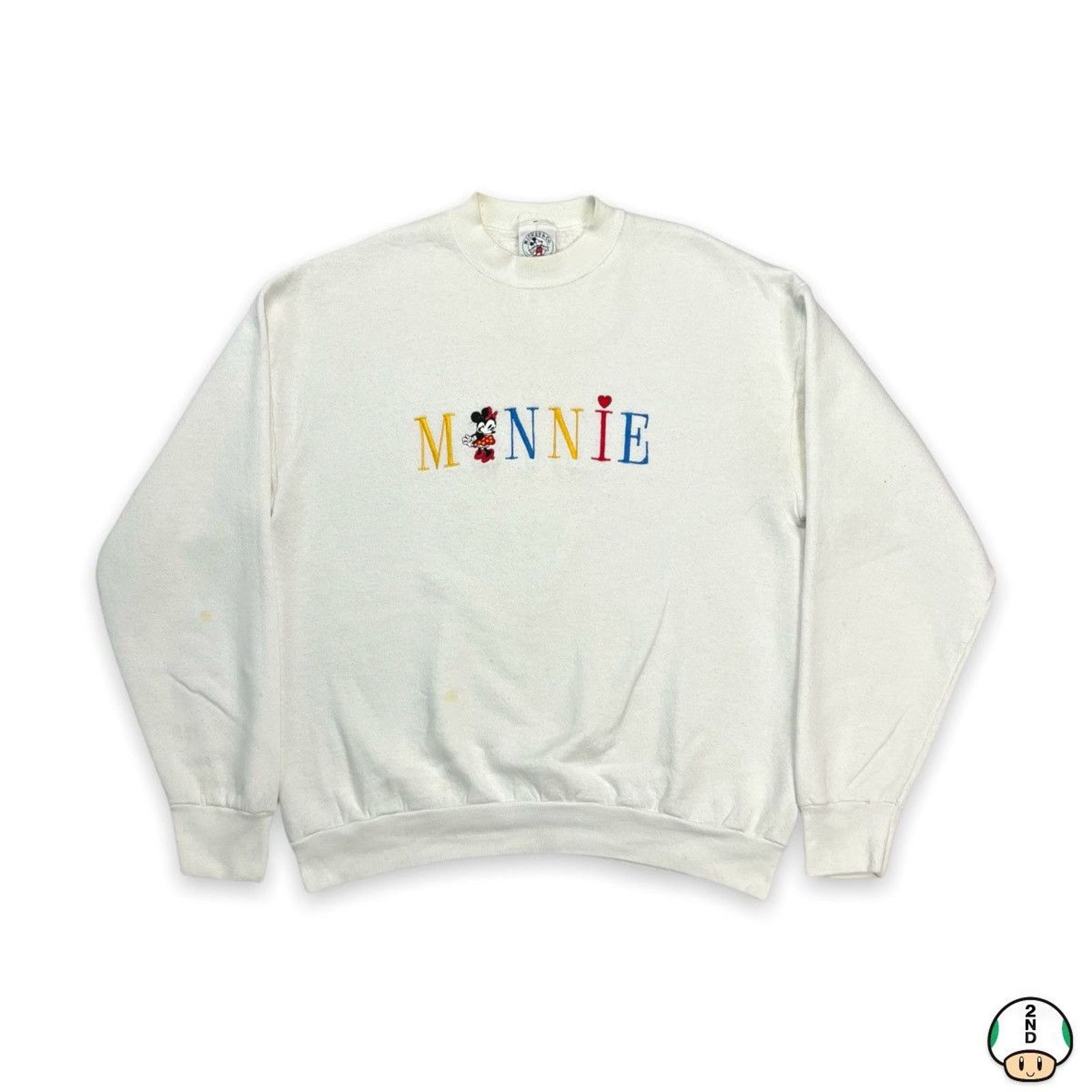 Disney × Mickey Mouse × Vintage Vintage 90s Minnie Mouse Sweatshirt Walt Disney Pullover Size US L / EU 52-54 / 3 - 1 Thumbnail