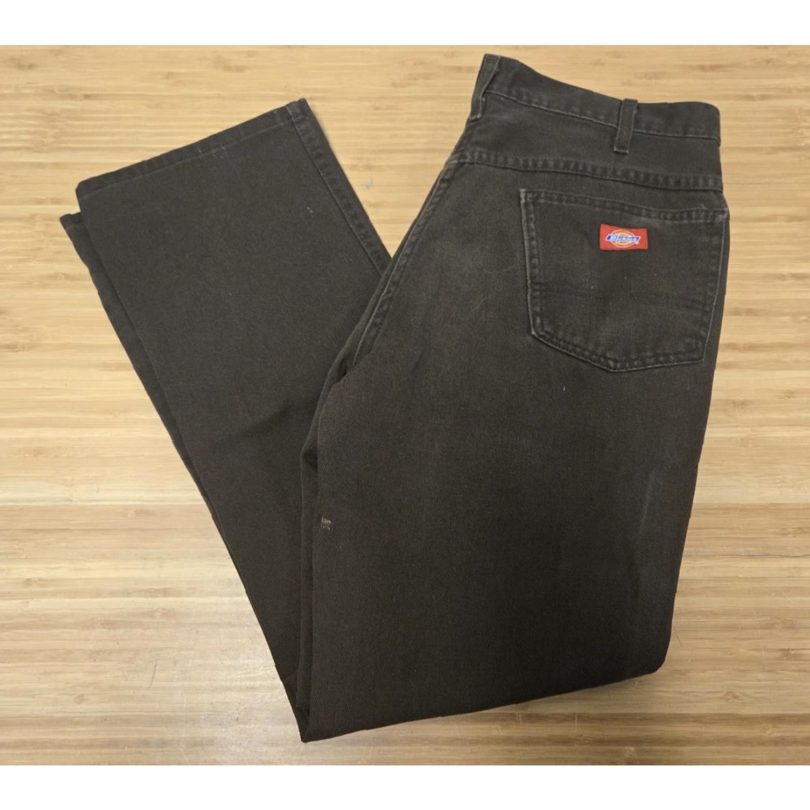 Dickies Dickies Jeans Mens 38x32 Brown Workwear Denim Pants Straight Leg Relaxed Fit Size US 38 / EU 54 - 2 Thumbnail