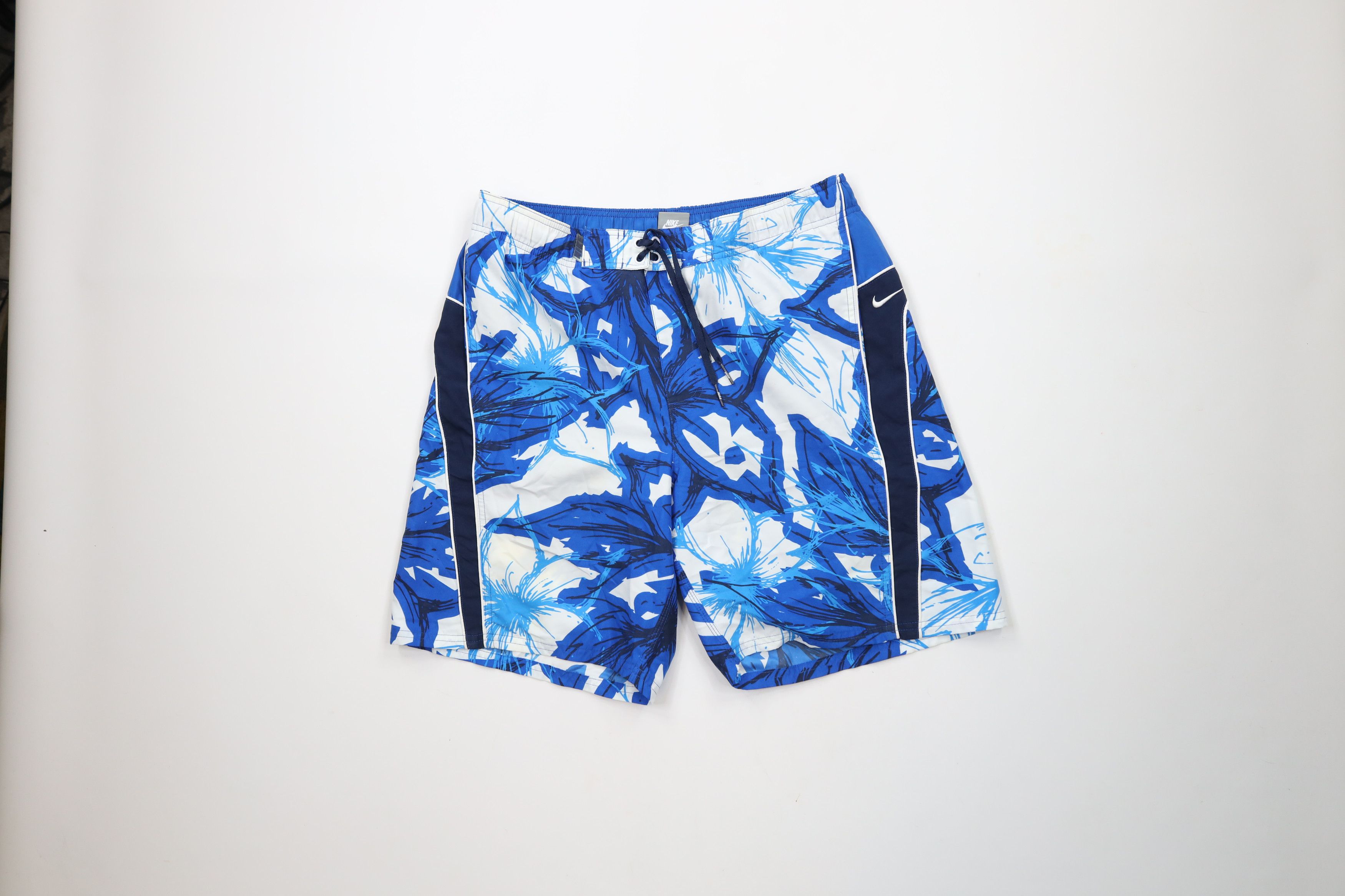 Nike × Vintage Vintage Y2K Nike Mini Swoosh Abstract Lined Swim Shorts Size US 32 / EU 48 - 1 Thumbnail